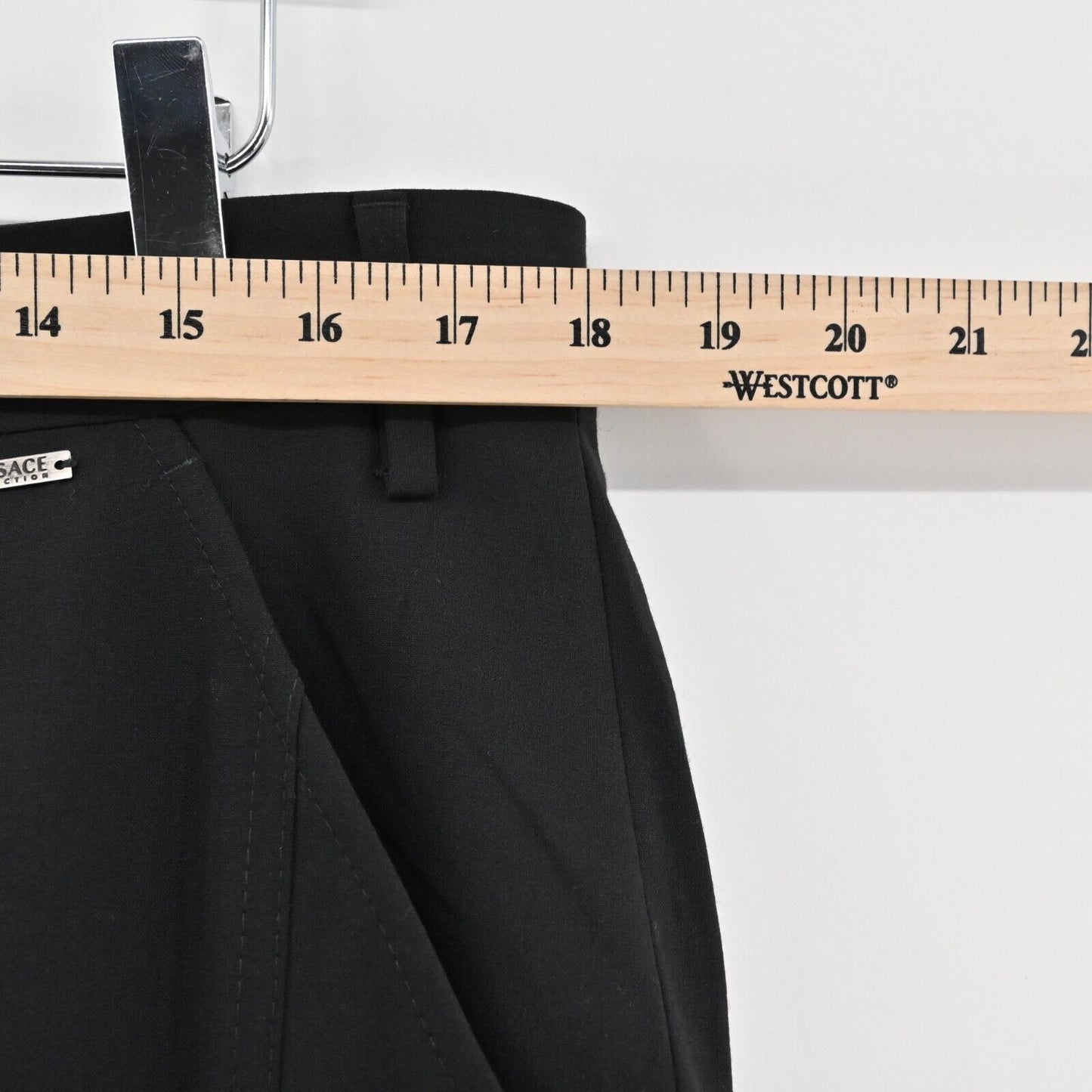 VERSACE Pants Mens Size 38x30 Straight Leg Classic Black Trouser Slacks Workwear
