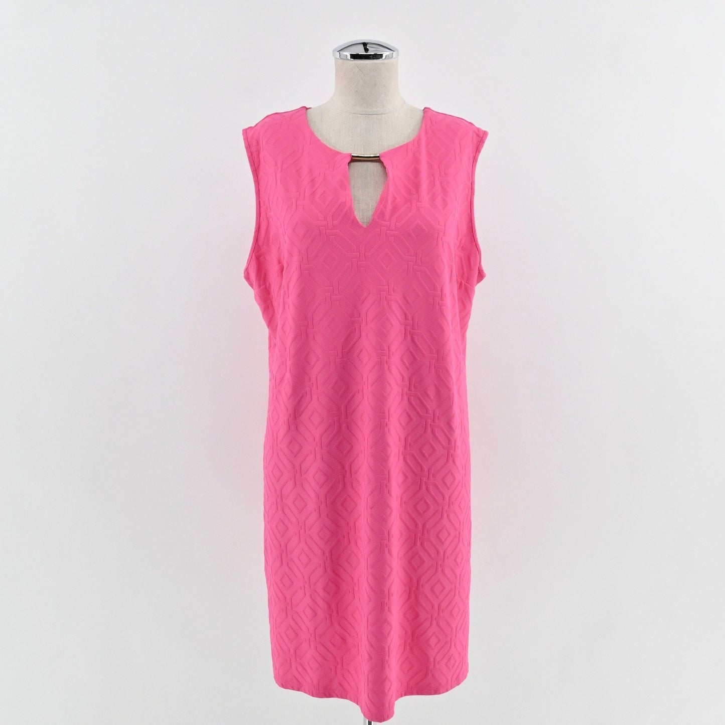 Jude Connally Presley Dress Size XL Pink Sleeveless Grand Links Spring Geometric