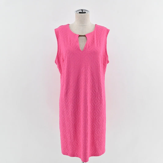 Jude Connally Presley Dress Size XL Pink Sleeveless Grand Links Spring Geometric