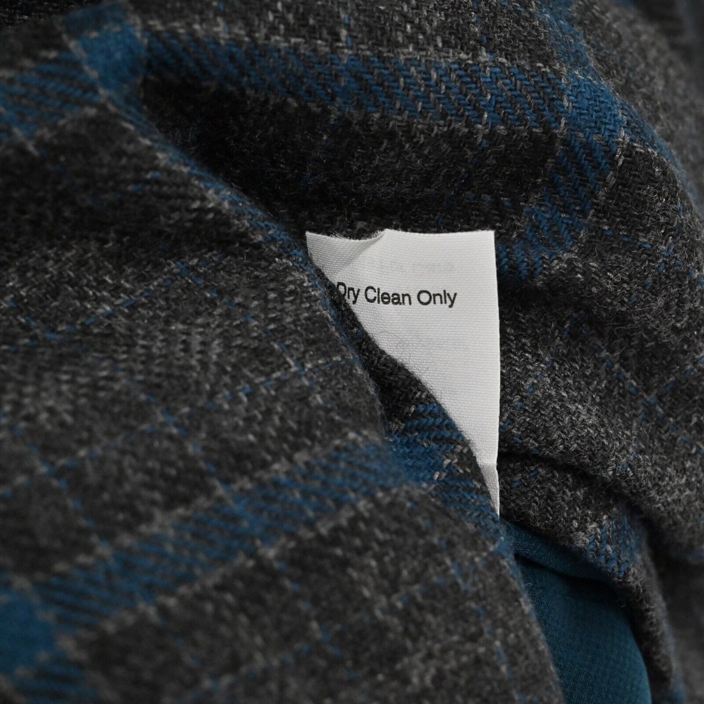 CABI Jacket Womens Size 12 Gray Blue Court Plaid Tweed Capelet Style Crop Retro