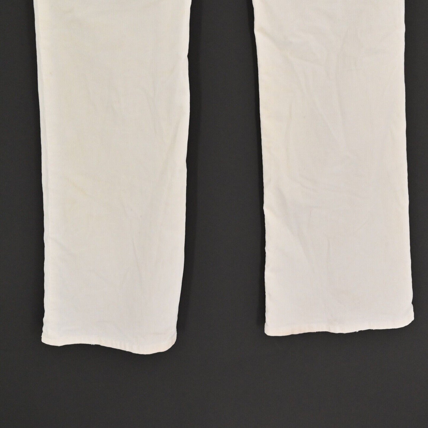 AG Pants Womens Sz 27 Ivory Corduroy The Angel Bootcut Low Rise Rhinestone Logo
