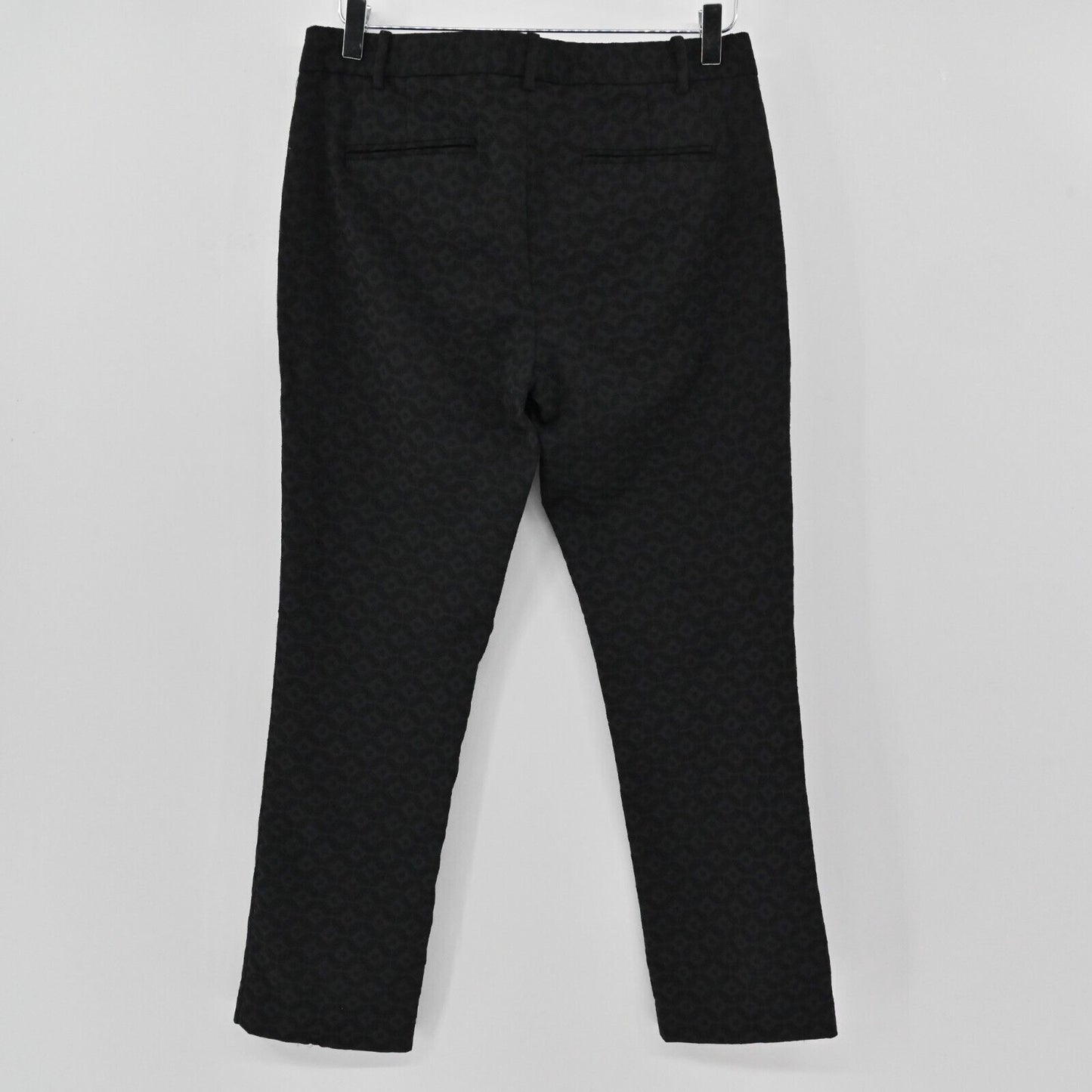 THEORY Pants Womens Sz 6 Izelle Charismatic Jacquard Dress Pants Black Straight