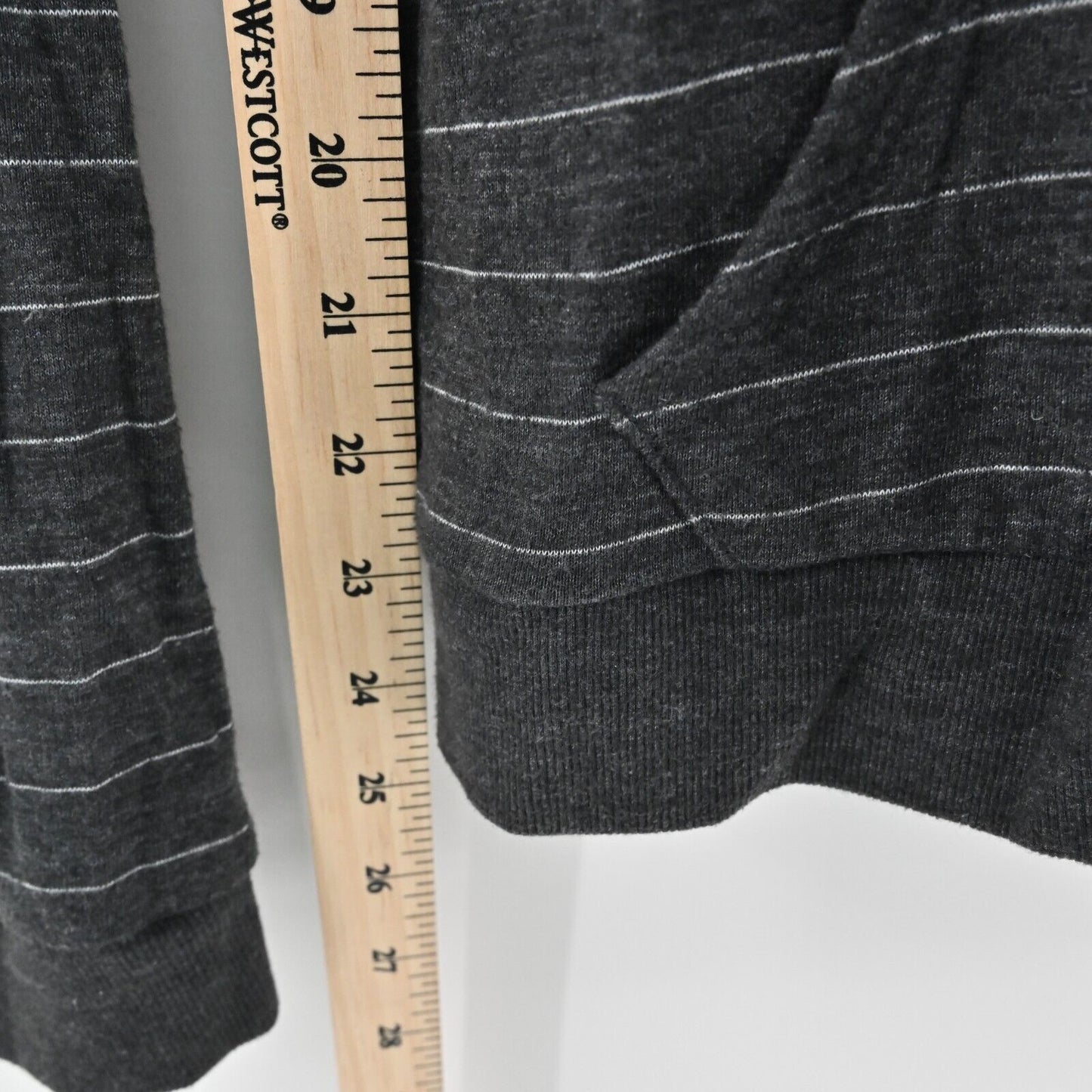 MARINE LAYER Hoodie Womens Size M Alden Double Knit Cowl Neck Stripe Sweatshirt