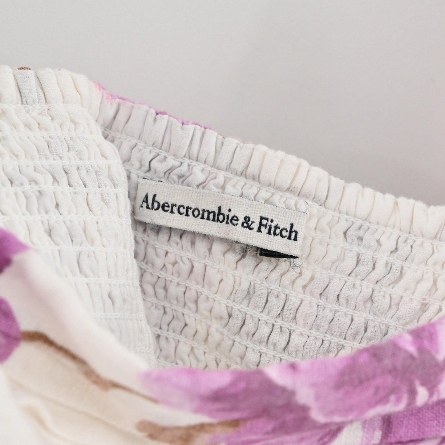 Abercrombie Fitch Emerson Floral Dress Size S Puff Sleeve Square Neck Romantic