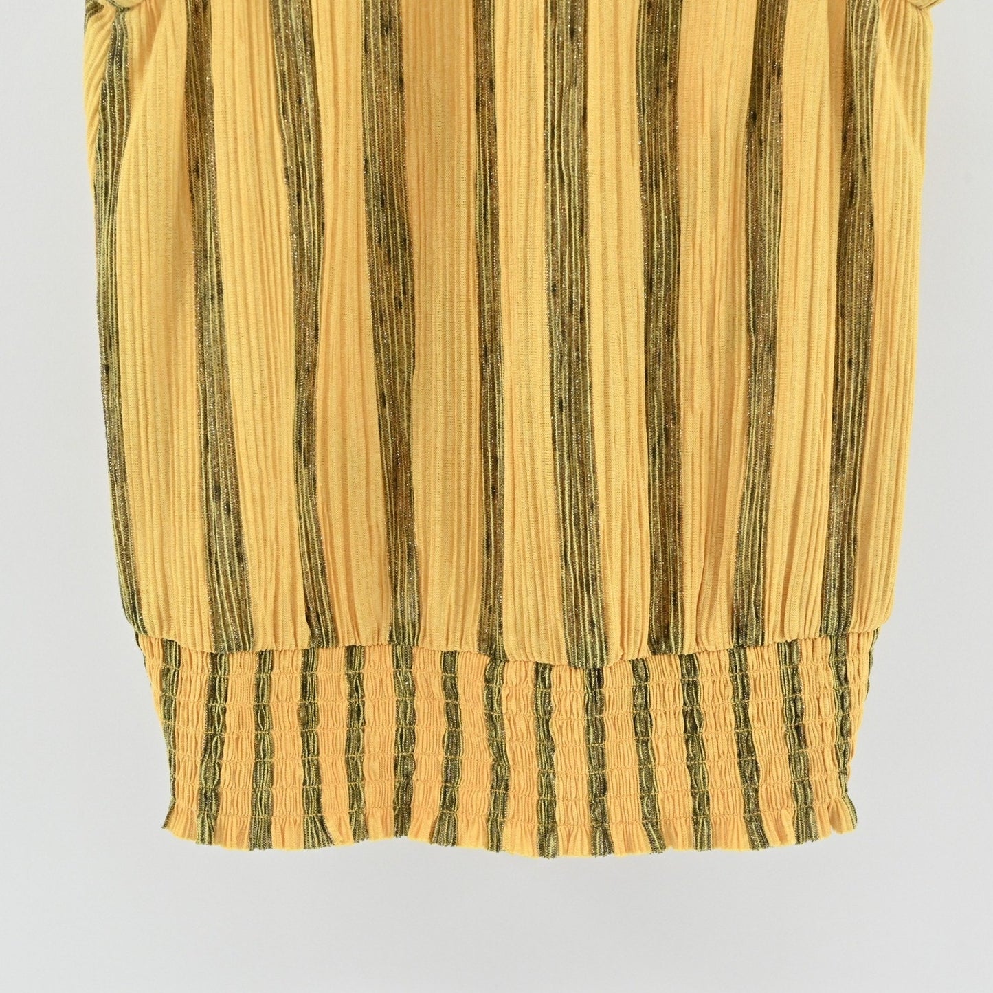 Ramy Brook Womens Candice Top Size XS Striped Gold Metallic Sleeveless Surplice