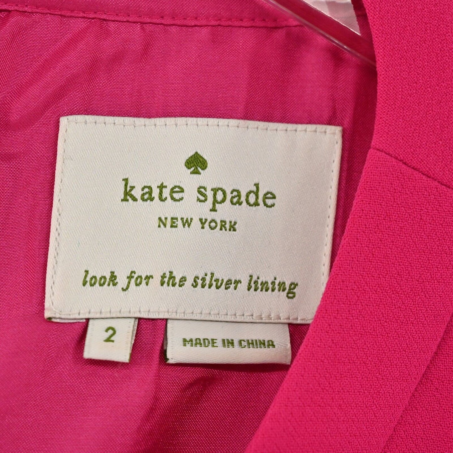 KATE SPADE Dress Womens Size 2 Demi Scalloped Shift Dress Sweetheart Pink Solid