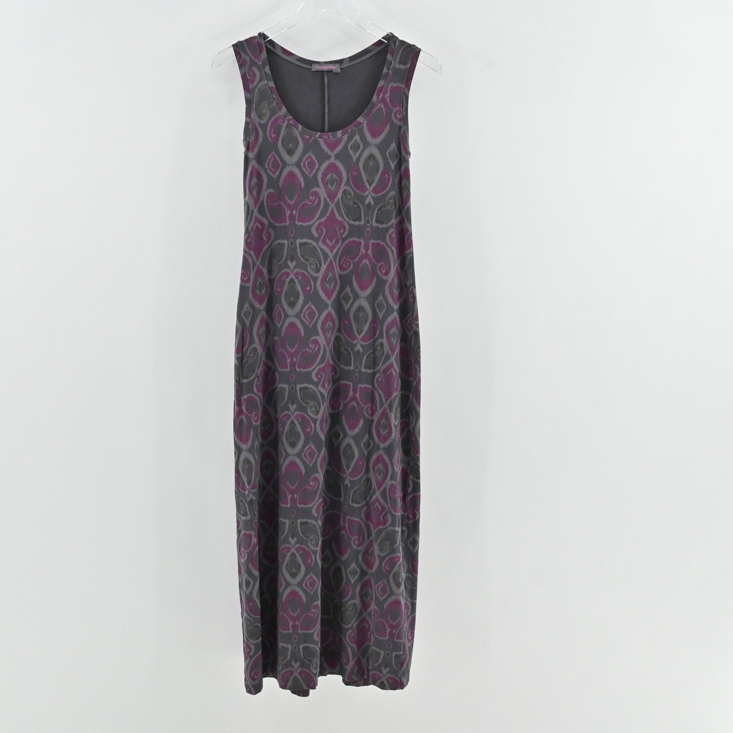 Fresh Produce Maxi Dress Size XS Sleeveless Bohemian Artistic Gray Pink Tank USA