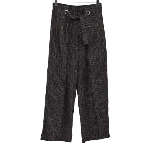 SKIES ARE BLUE Pants Womens Size S Houndstooth Print Wide Leg High Rise Trouser