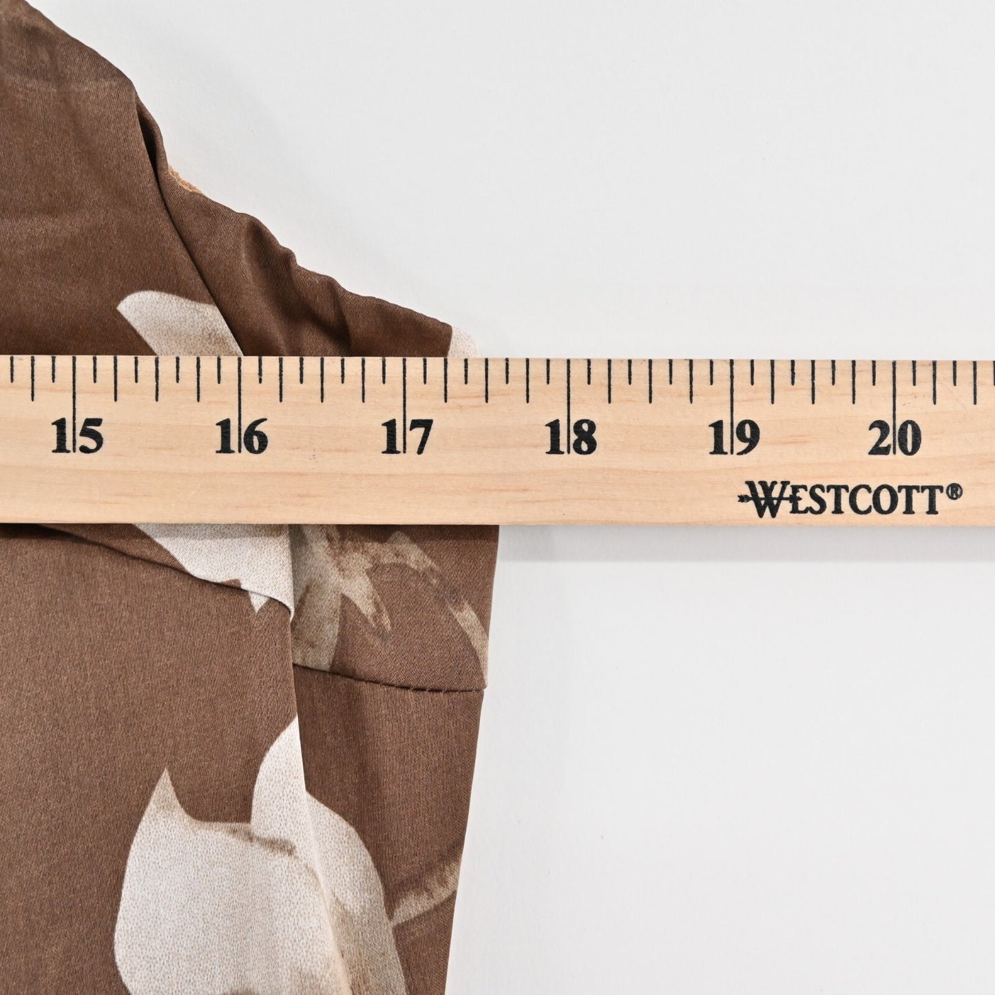 LULUS Midi Dress Size L Naturally Serene Brown Floral Satin Seamed Sleeveless