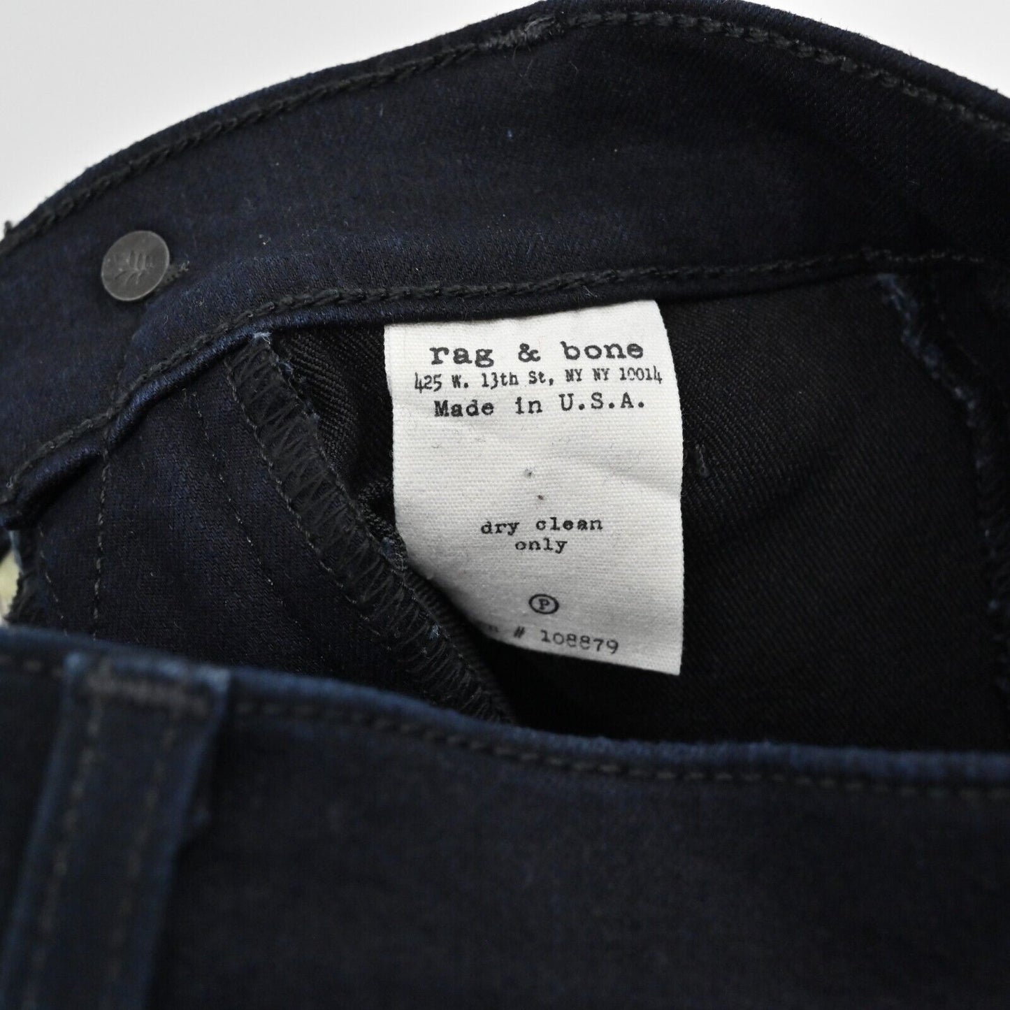RAG BONE Jeans Womens Size 25 Raja Midnight Embroidered Skinny Ankle Stretch