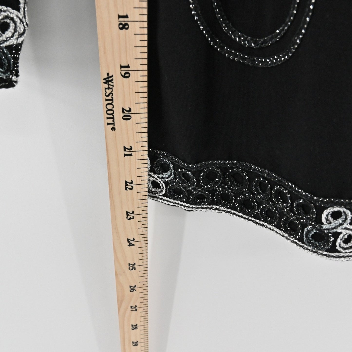 Vtg Lauren Michelle Womens Black Embroidered Top Size S Art Elegant Embellished