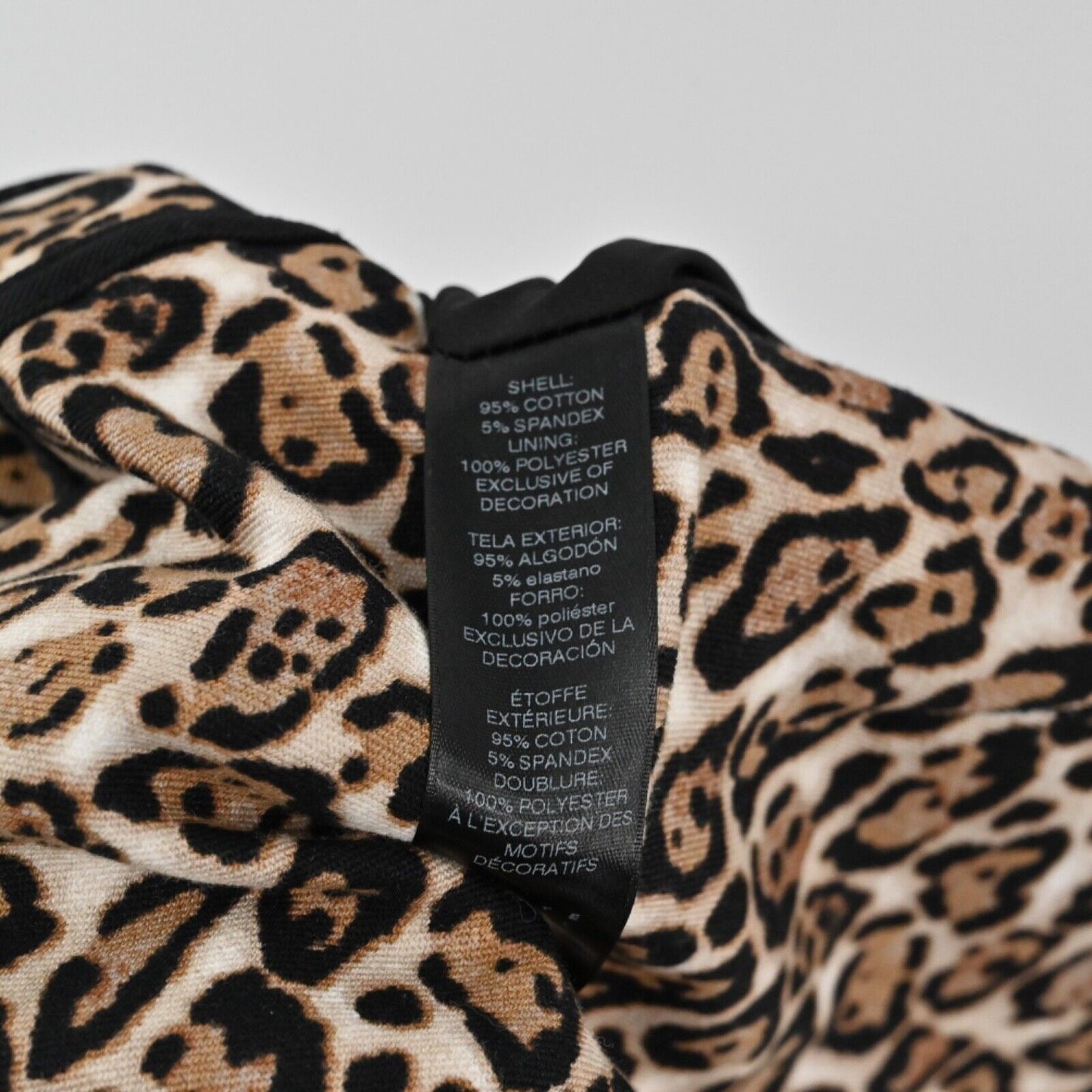 WHBM Skirt Womens Sz 2 Leopard Animal Print Cotton Blend Pencil Mob Wife Office
