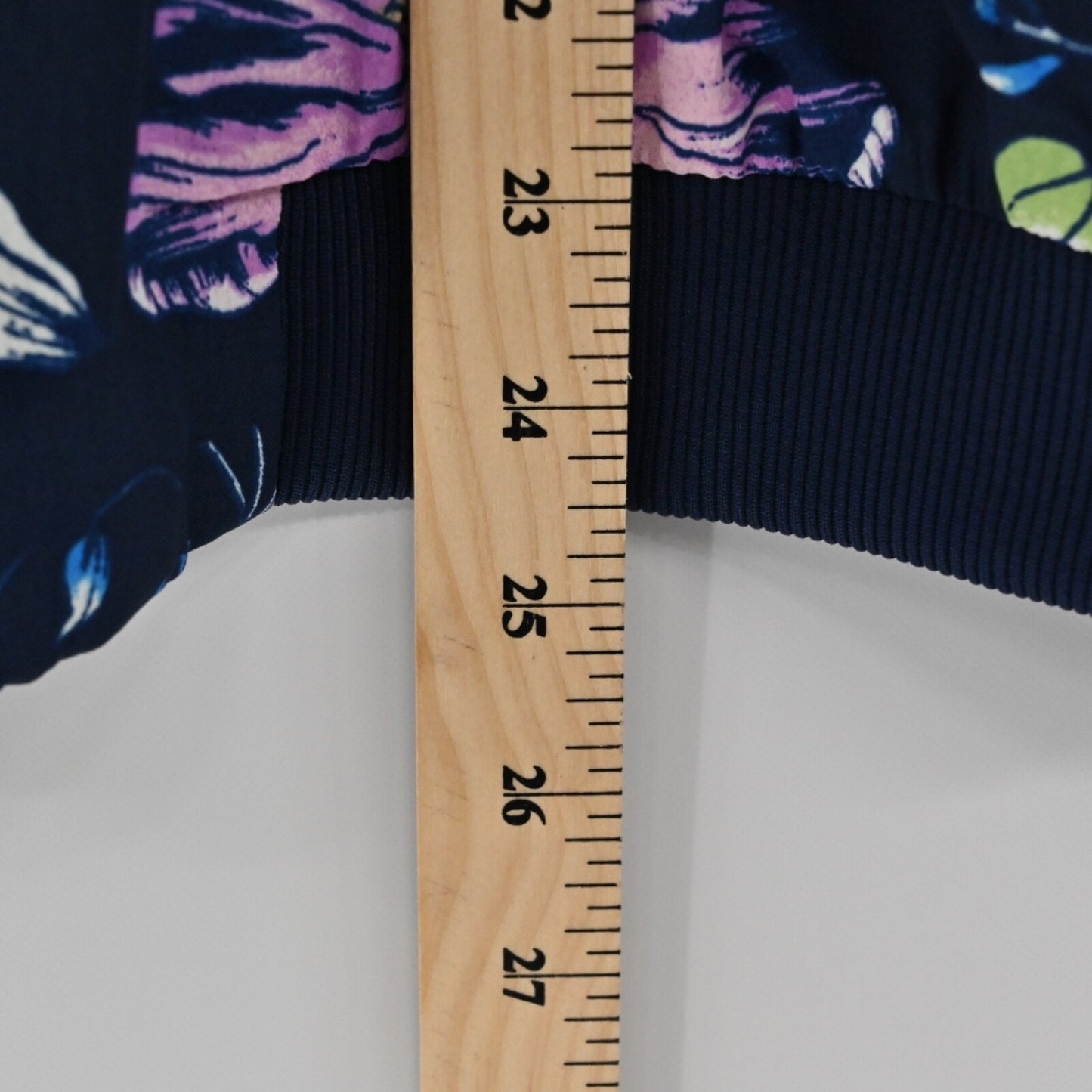 PHILOSOPHY Womens Floral Bomber Jacket Size M Blue Butterfly Full Zip Pockets