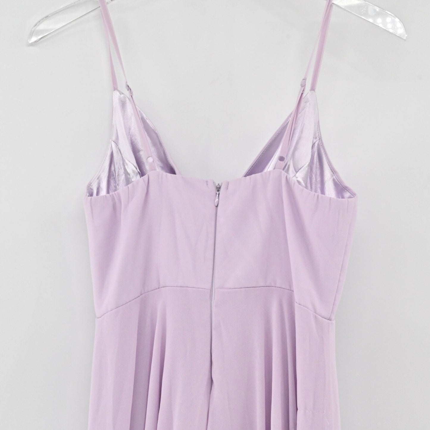 LULUS About Love Maxi Dress Size S Lavender Chiffon Spaghetti Strap All Gown
