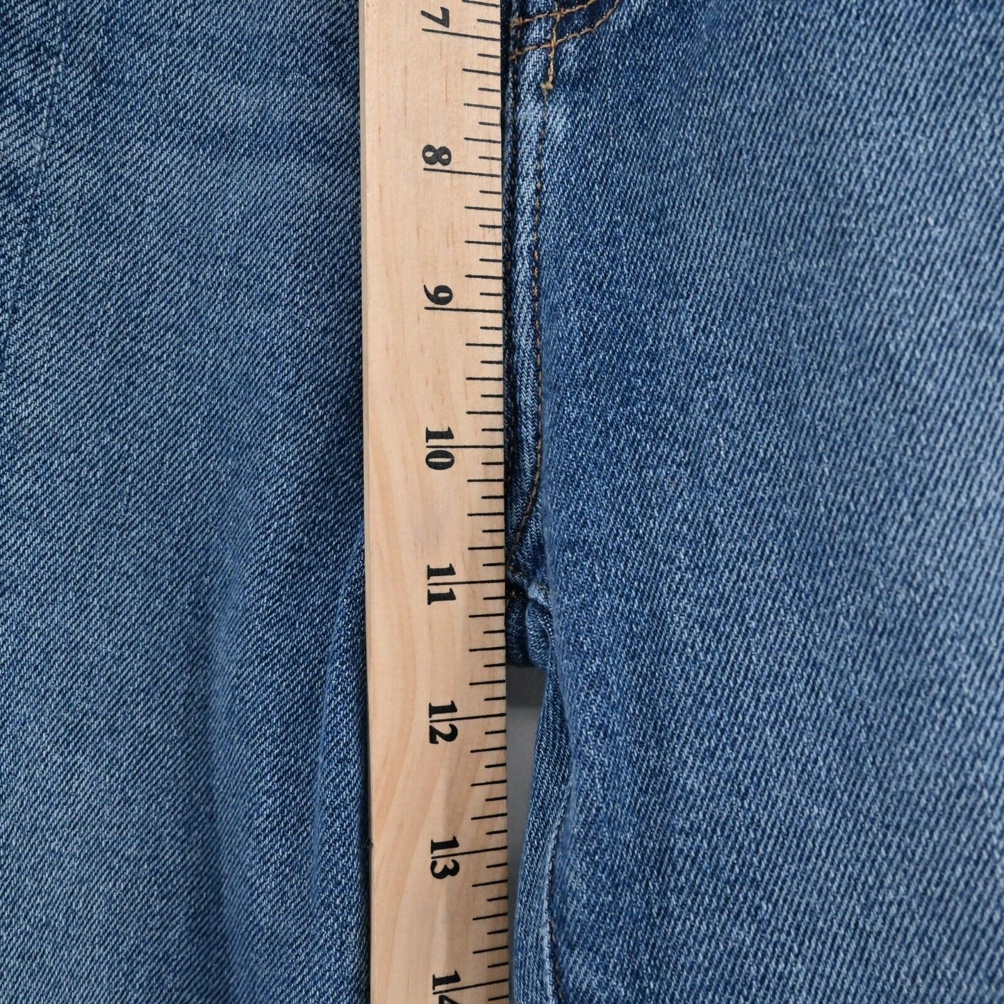 7FAM Jeans Womens Size 29 Luxe Vintage High Rise Slit Blue Denim Flare Raw Hem