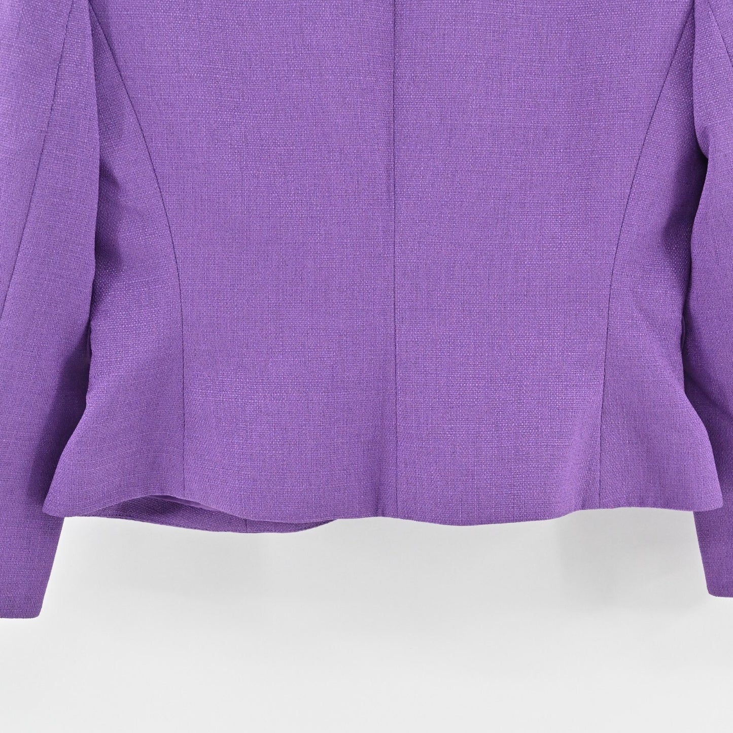 Vtg NIPON BOUTIQUE Skirt Suit Set Sz 2P Purple Floral Embroidered Art Statement