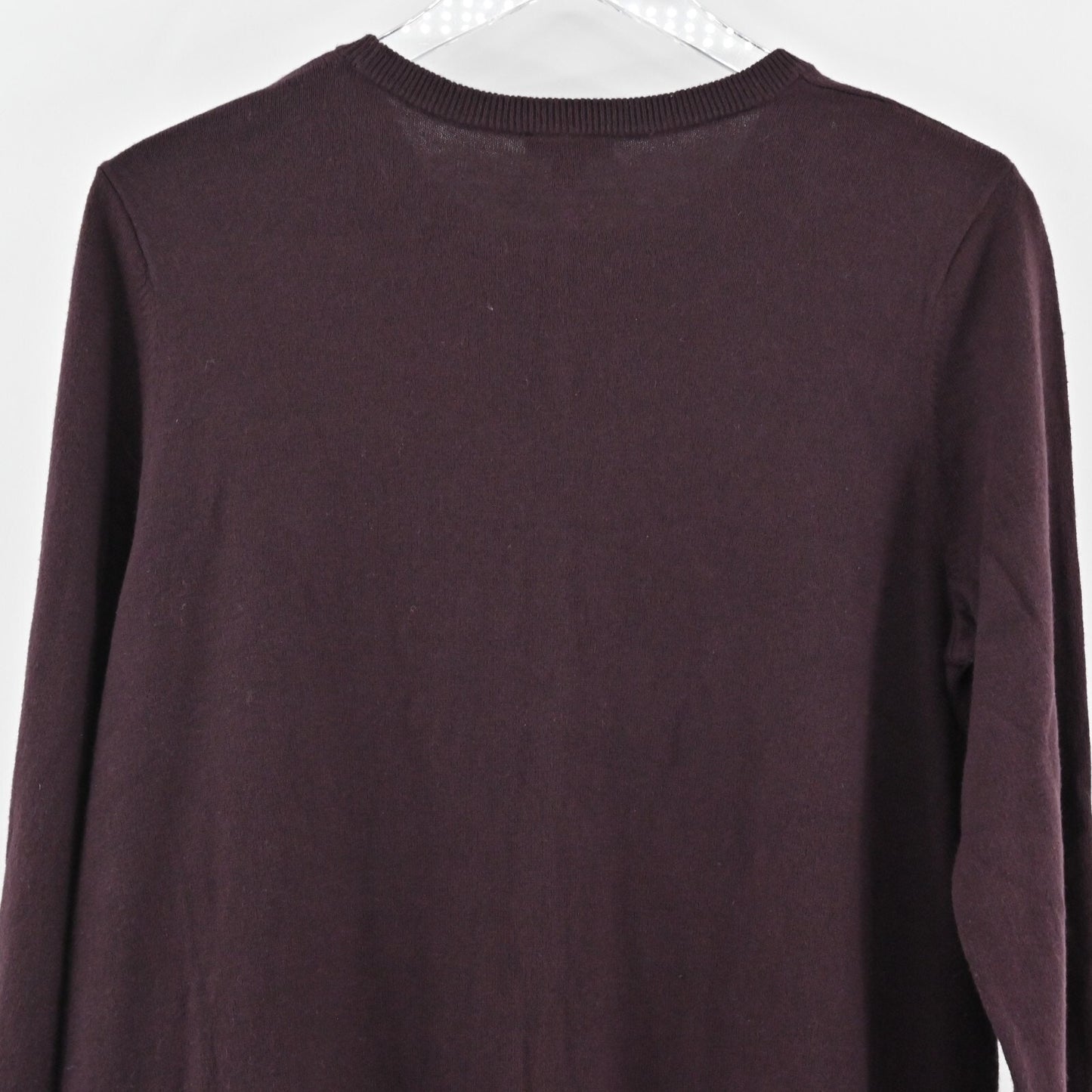 J JILL Sweater Dress Size M Merlot Knit Long Sleeve Shift Knee Length Casual