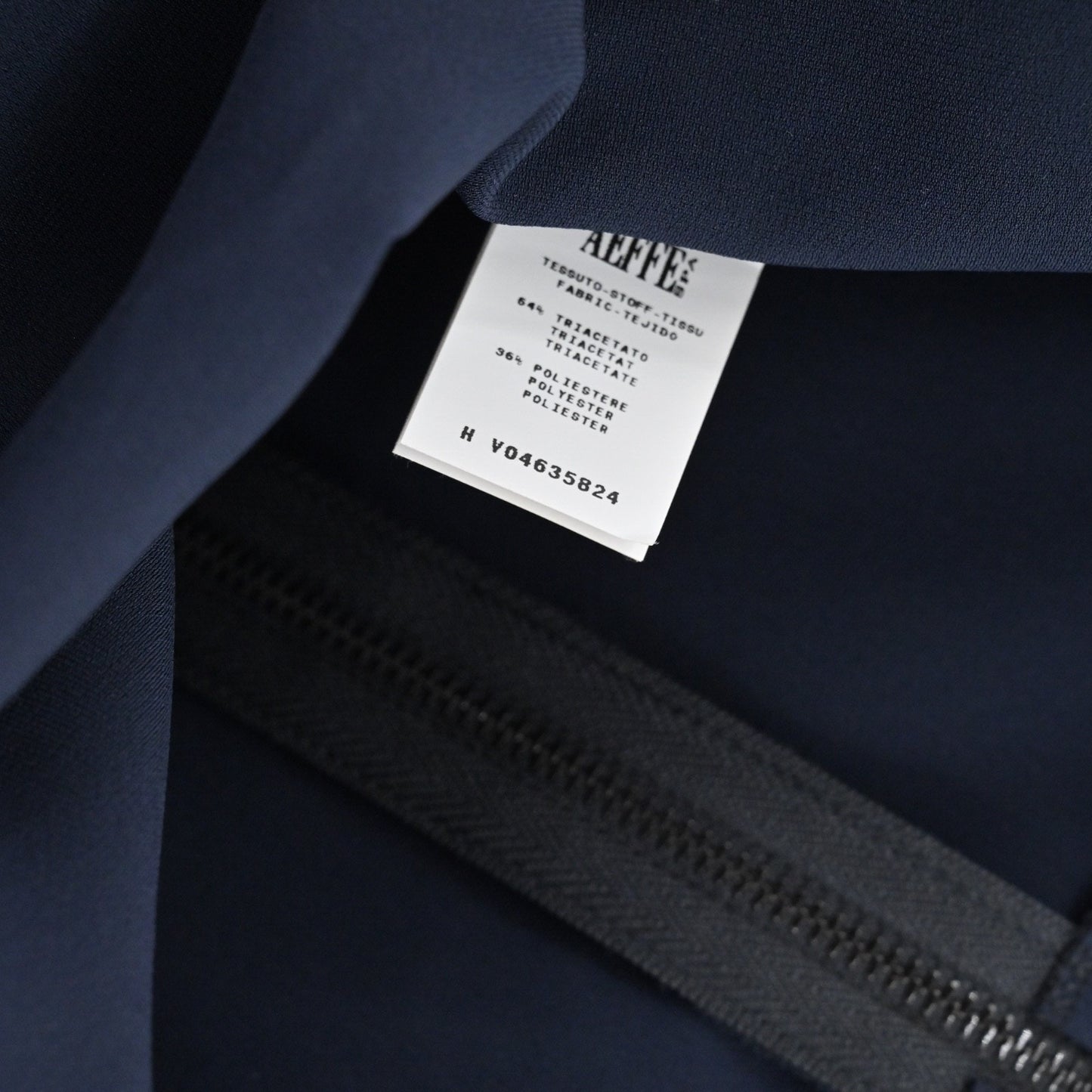 MOSCHINO Ruched Sheath Dress Size 12 Navy Boat Neck 3/4 Sleeve CHEAP AND CHIC