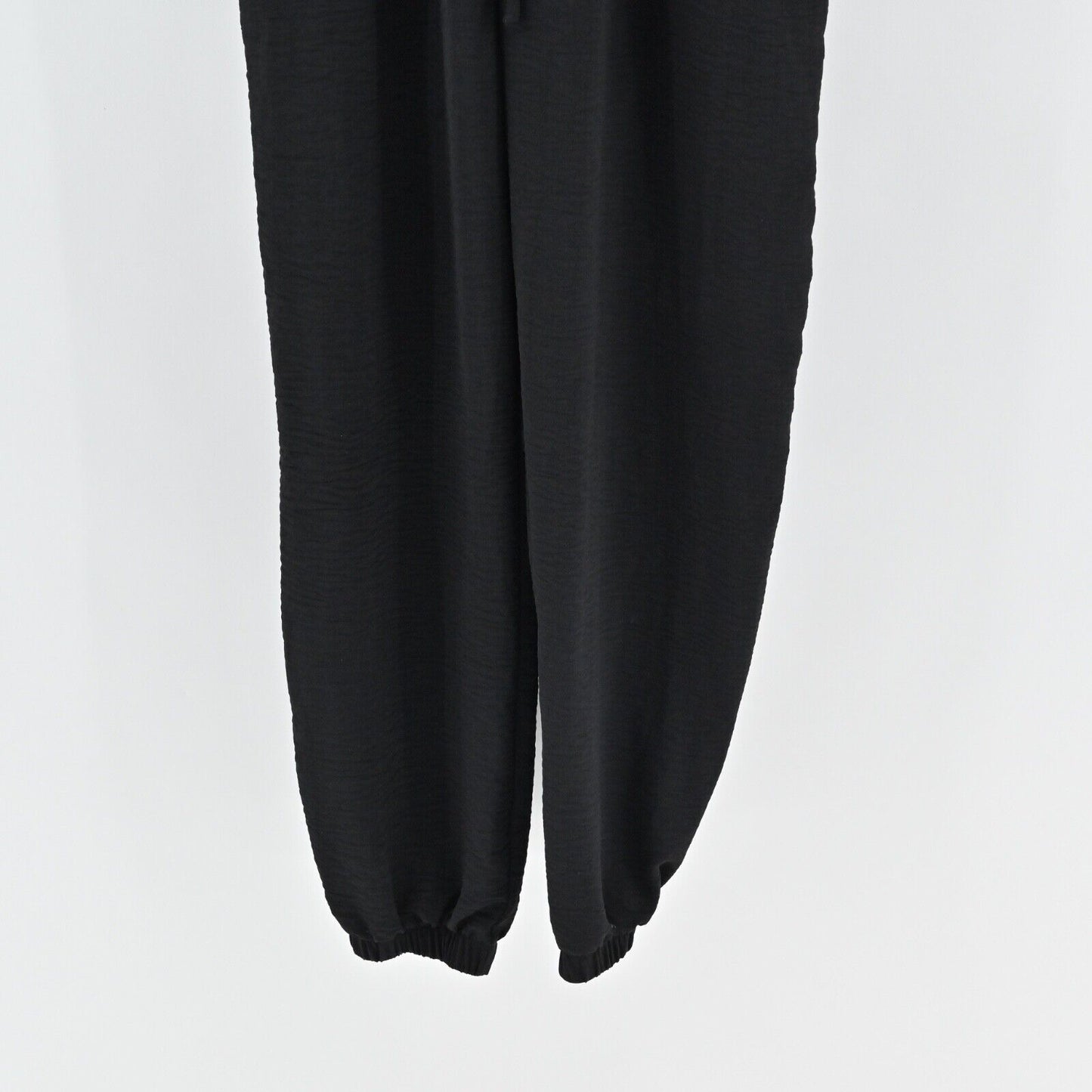 GILLI Jumpsuit Womens Size S Black Sleeveless Mock Neck Drawstring Waist Jogger
