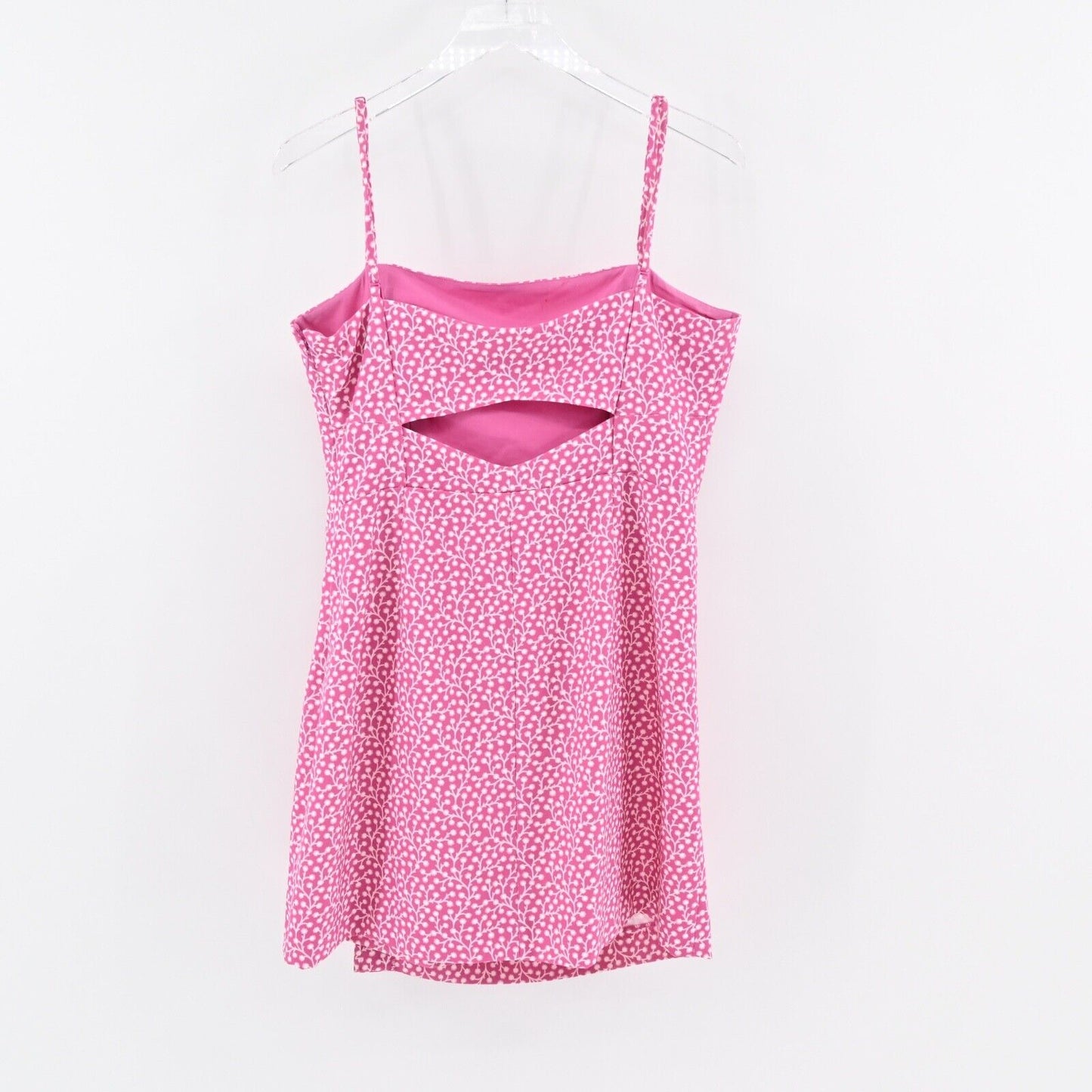 FRENCH CONNECTION Dress Size 10 Pink Floral Square Neck Elao Whisper A Line Mini