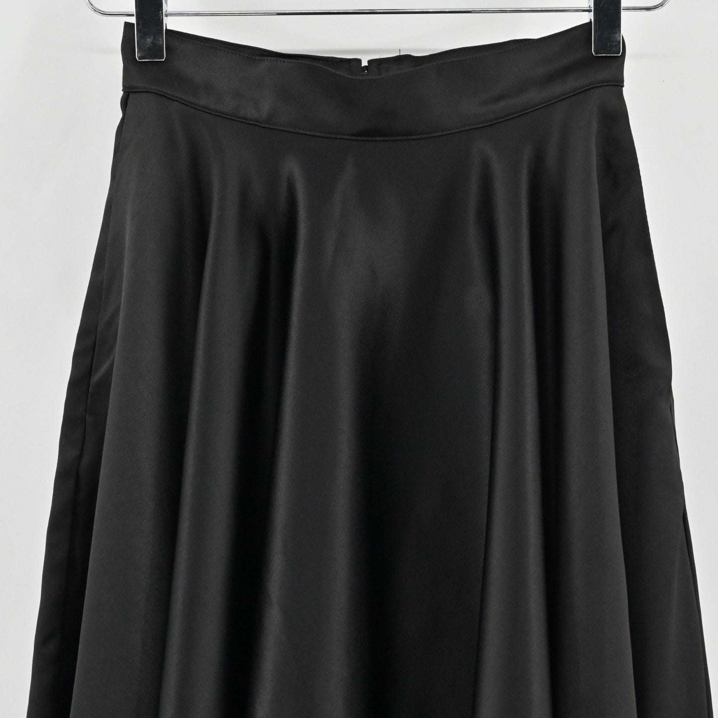 Vixen By Micheline Pitt Black Swing Skirt Size XS Satin Retro Classic Pinup Girl
