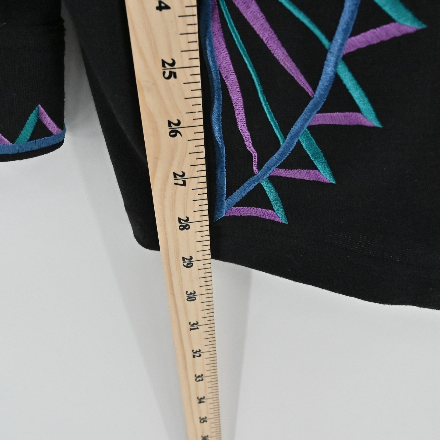 Bob Mackie Womens Embroidered Jacket Size M Black Zip Up Western Wearable Art