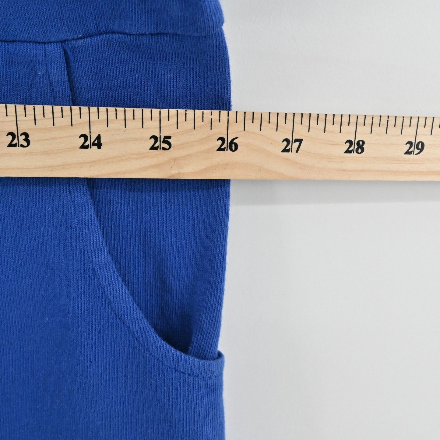 Vtg Bryn Walker Oversized Tunic Dress Size L Blue Cotton Lagenlook Boho Pockets