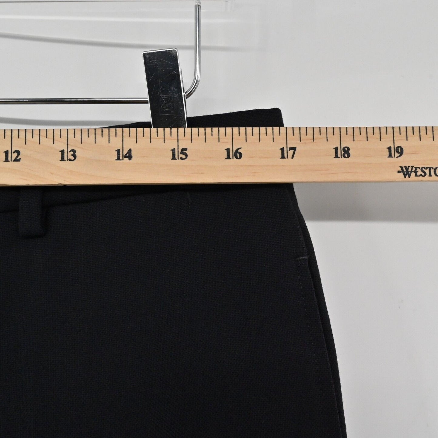 CANTARELLI Dress Pants Mens Sz IT 50 Loro Piana Italian Fabric Solid Black Wool