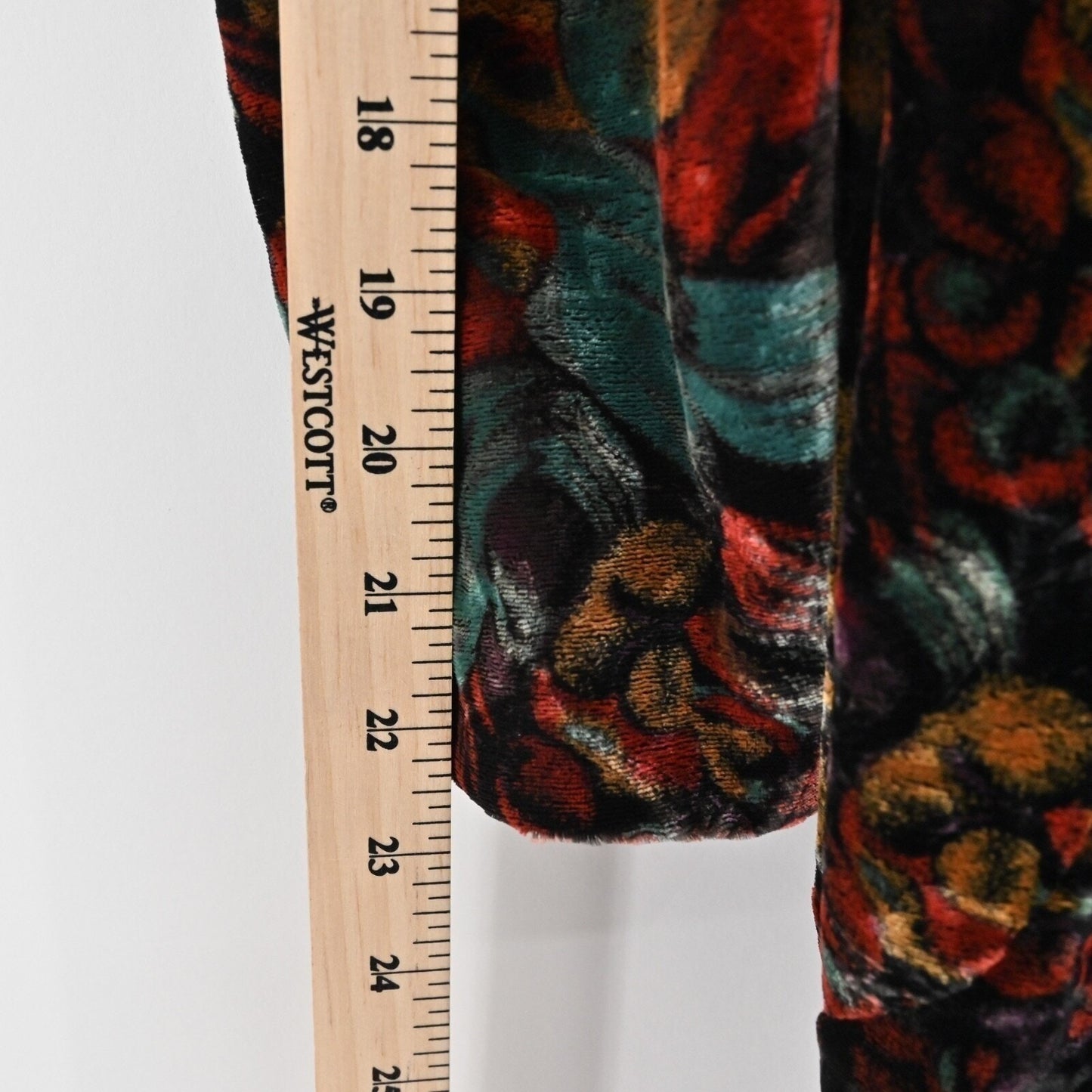 Vtg 80s Floral Velvet Dress Size S Whimsigoth Dark Romantic Puff Goth Open Back