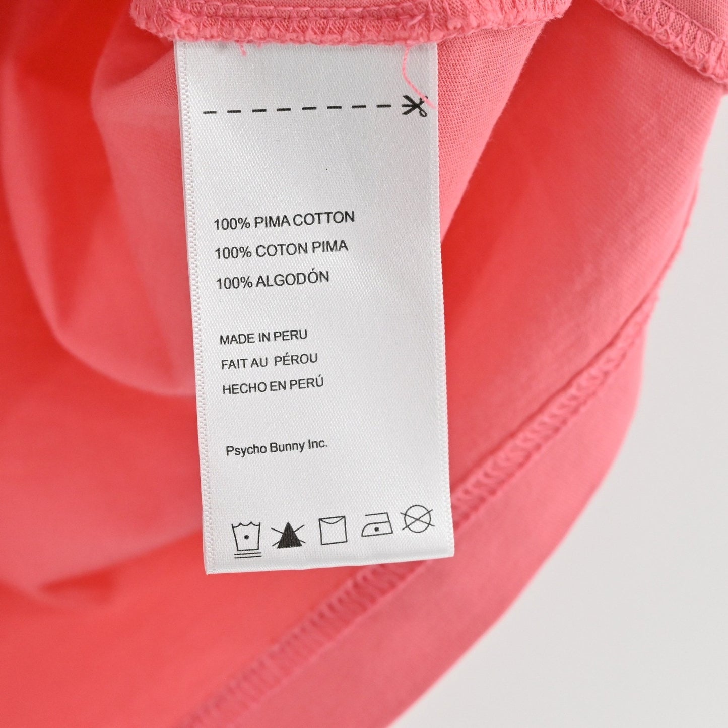 Psycho Bunny Mens Serge Embroidered Graphic Tee Size S Pink Pima Cotton Shirt