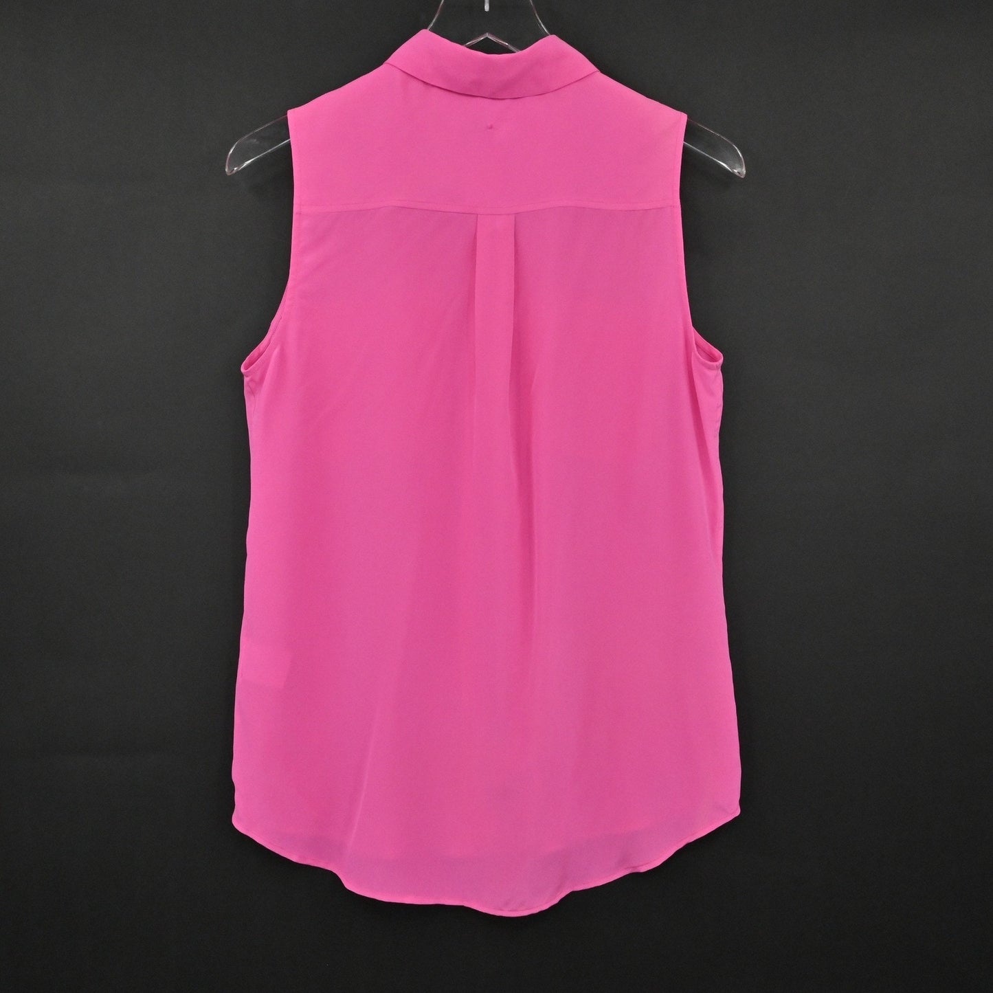 Equipment Womens Pink Silk Sleeveless Top Size S Bright Button Dopamine Elegant