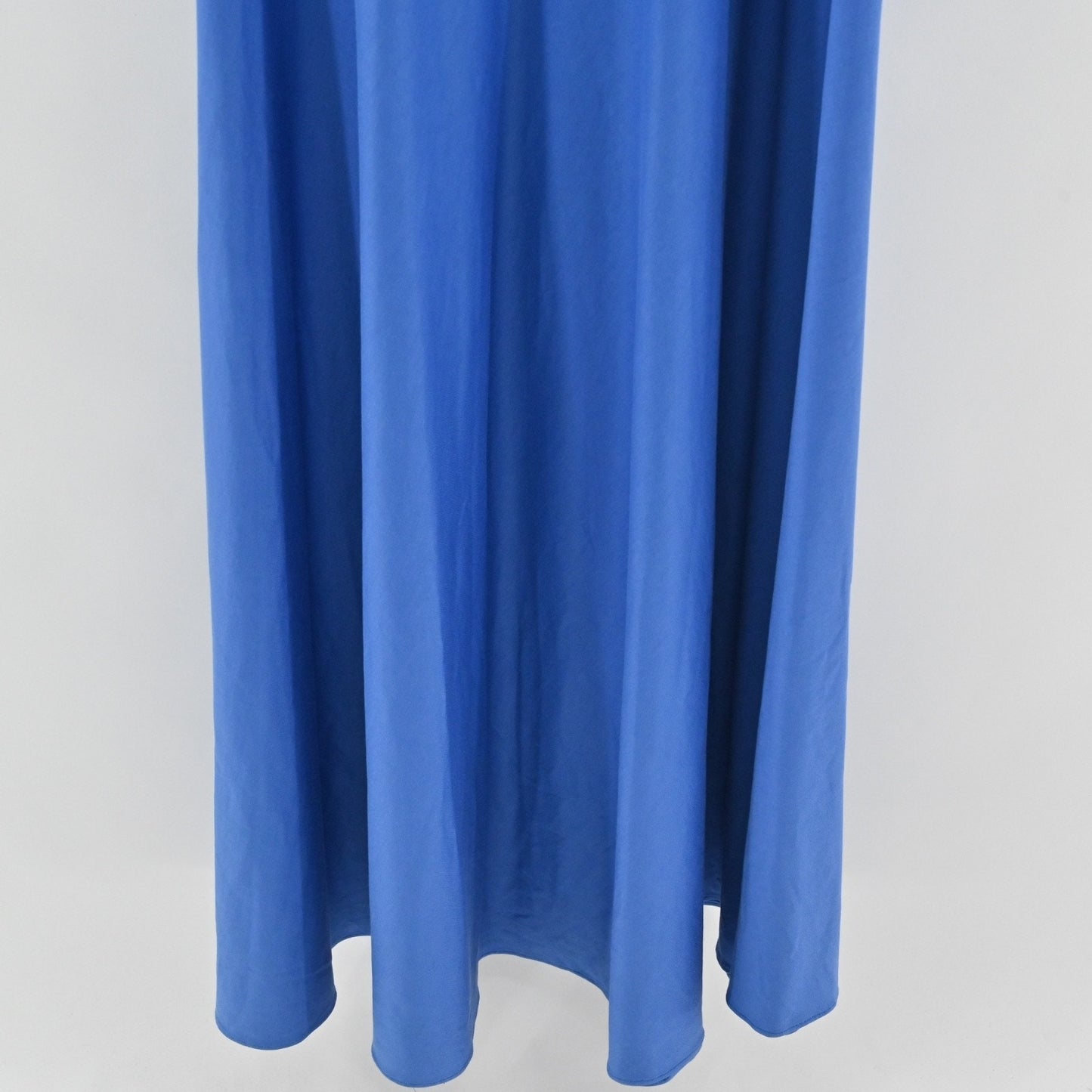 DIANE VON FURSTENBERG Tadd Maxi Dress Sz 6 Blue Silk Cotton Sleeveless Cowl Neck