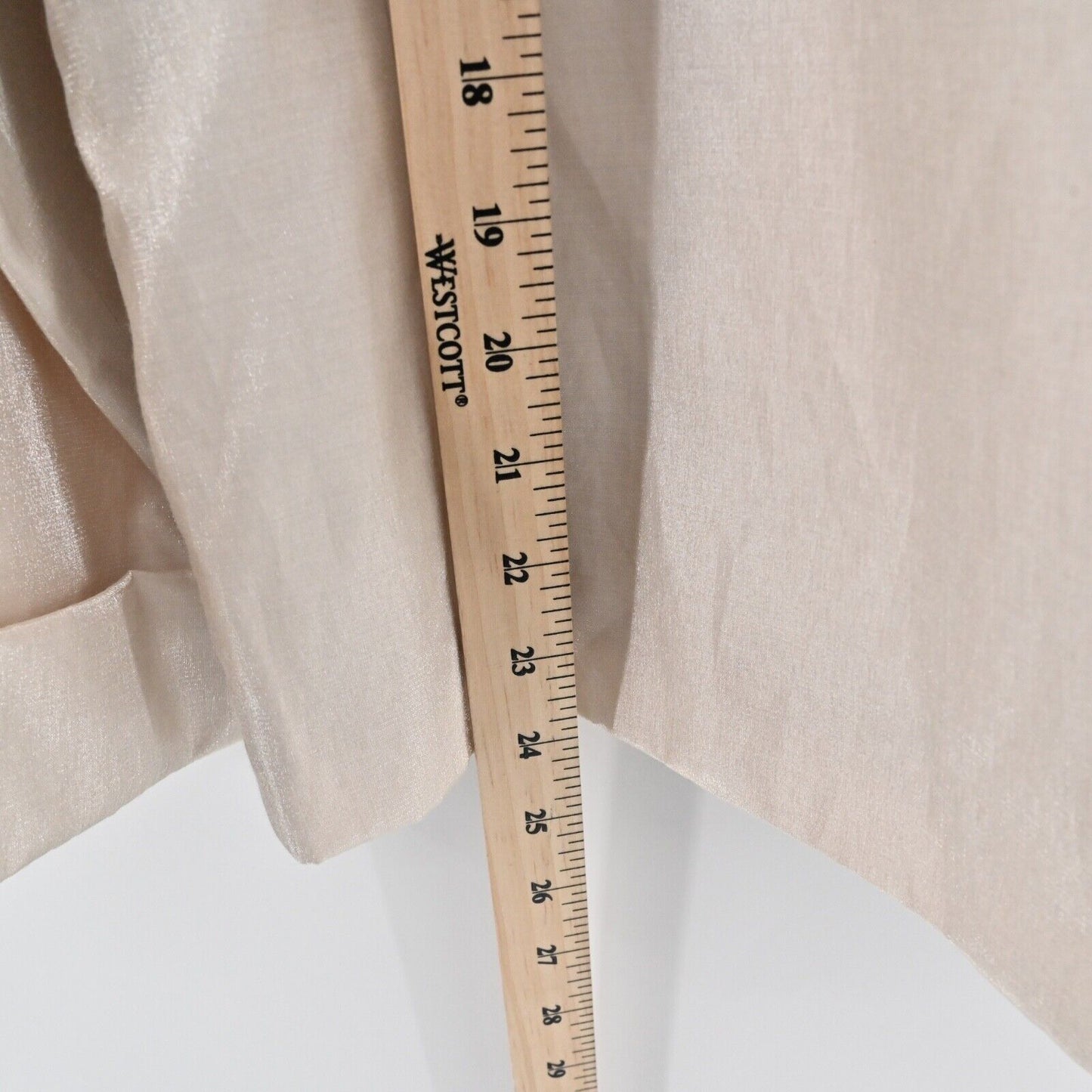 CHICOS Jacket Womens Size L Beige Metallic Cotton Blend Button Front Ailene NEW