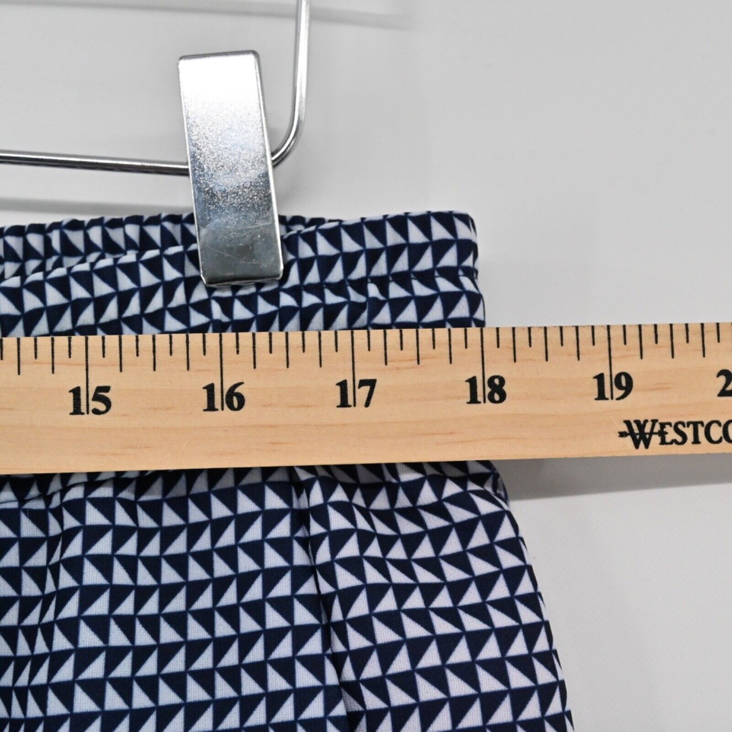 J CREW Pants Womens Size 6 Blue Geometric Stripe Drawstring Elastic Waist Drapey