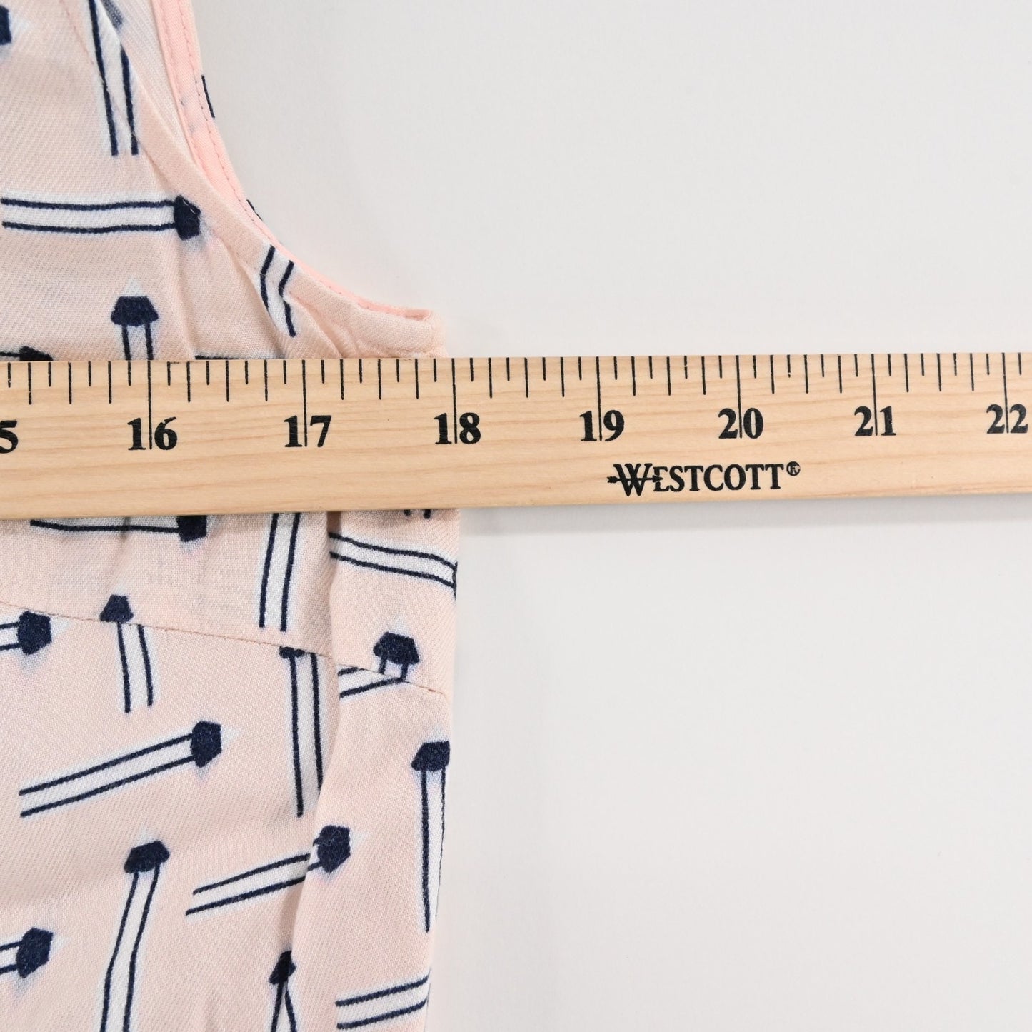 TED BAKER Womens Pencil Print Shift Dress Sz 4 Pink Blue Sleeveless Art Teacher