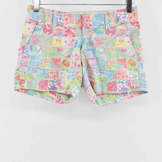 Lilly Pulitzer Womens Callahan Shorts Size 0 Pop Up State of Mind Patchwork
