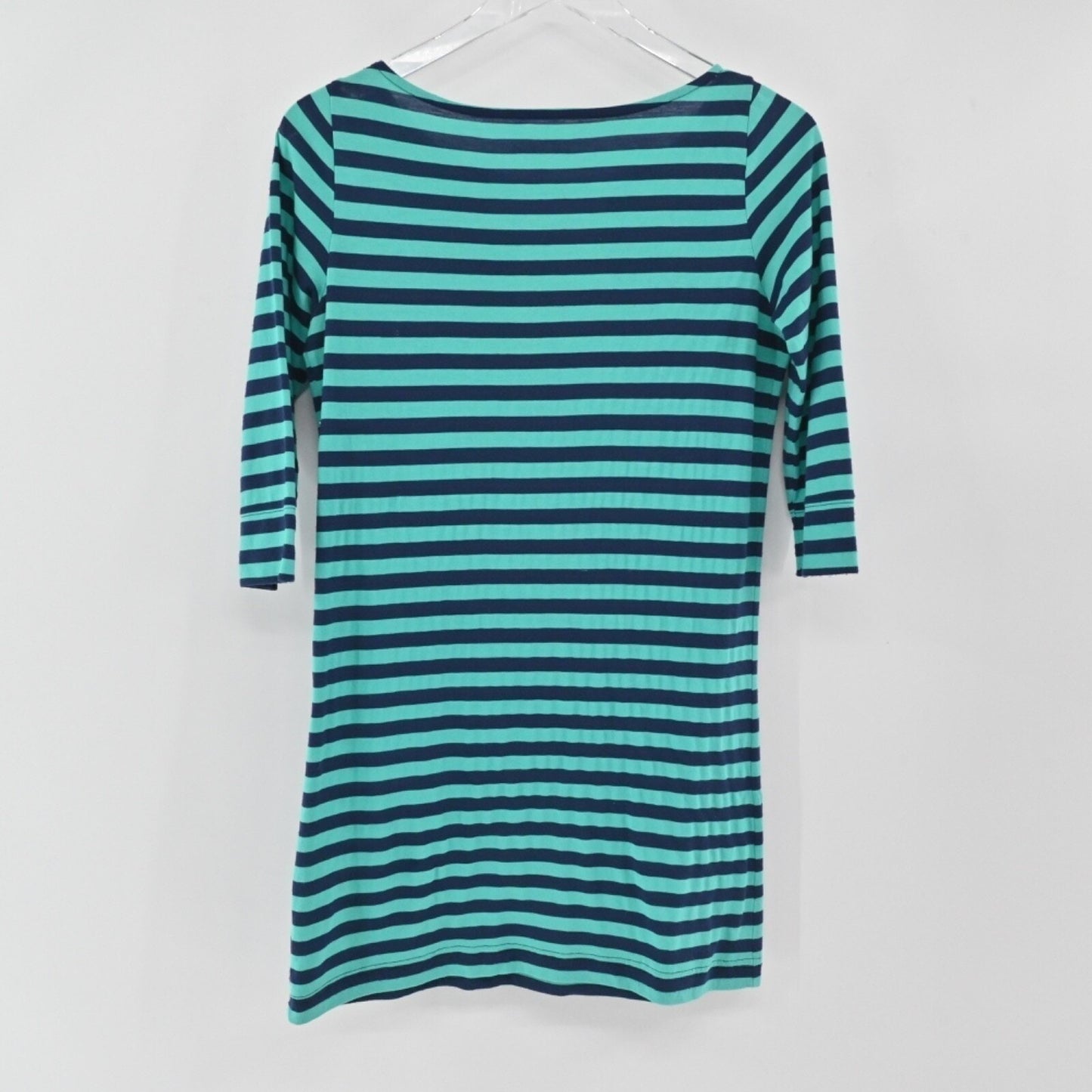 LILLY PULITZER Cassie Dress Size XS Blue Stripe Boat Neck Stretch Comfy Cotton