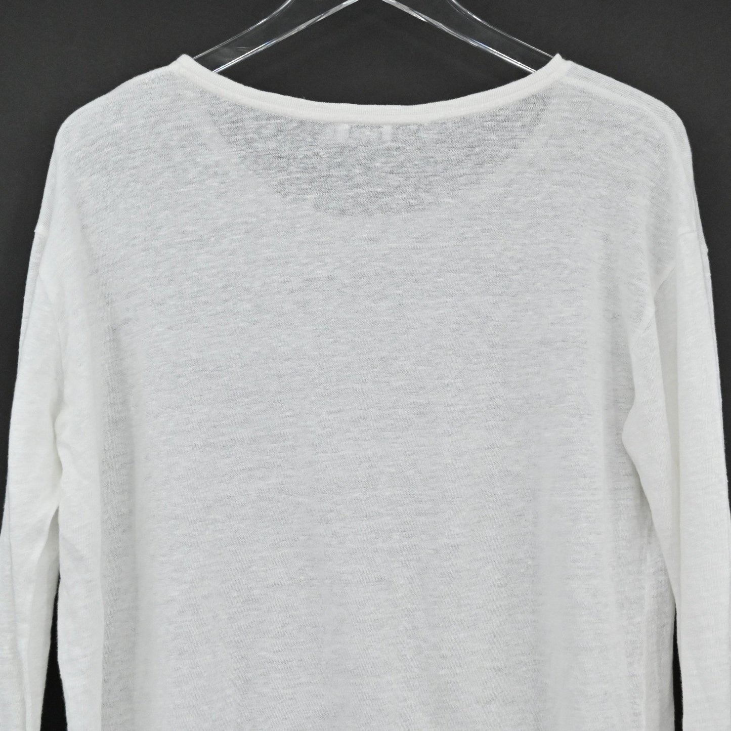 Vince Womens Slub Knit Long Sleeve Top Size M White Lightweight Casual Lagenlook