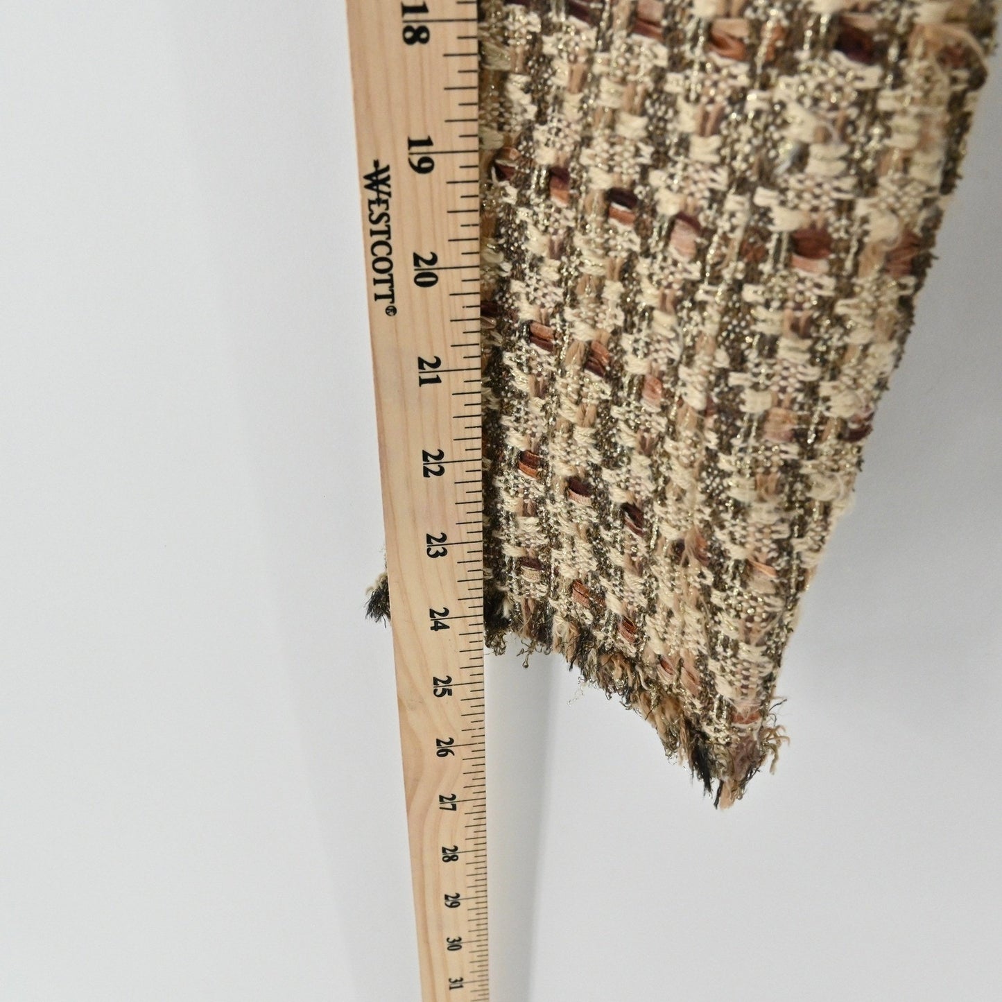 Vtg DANA BUCHMAN Womens Tweed Blazer Size 6 Brown Preppy Plaid Fringe Jacket