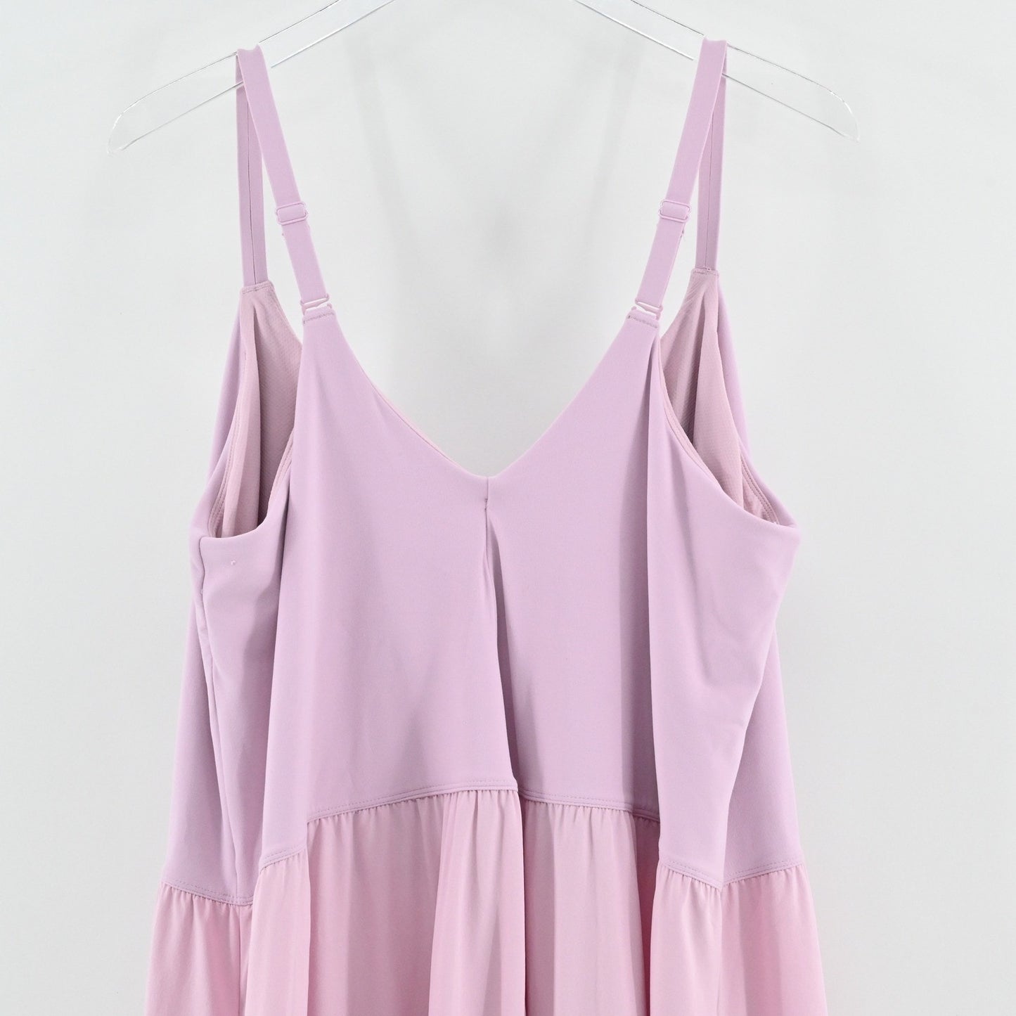 Athleta Elation Hybrid Midi Dress Size 2X Pink Spaghetti Strap Pocket Athleisure