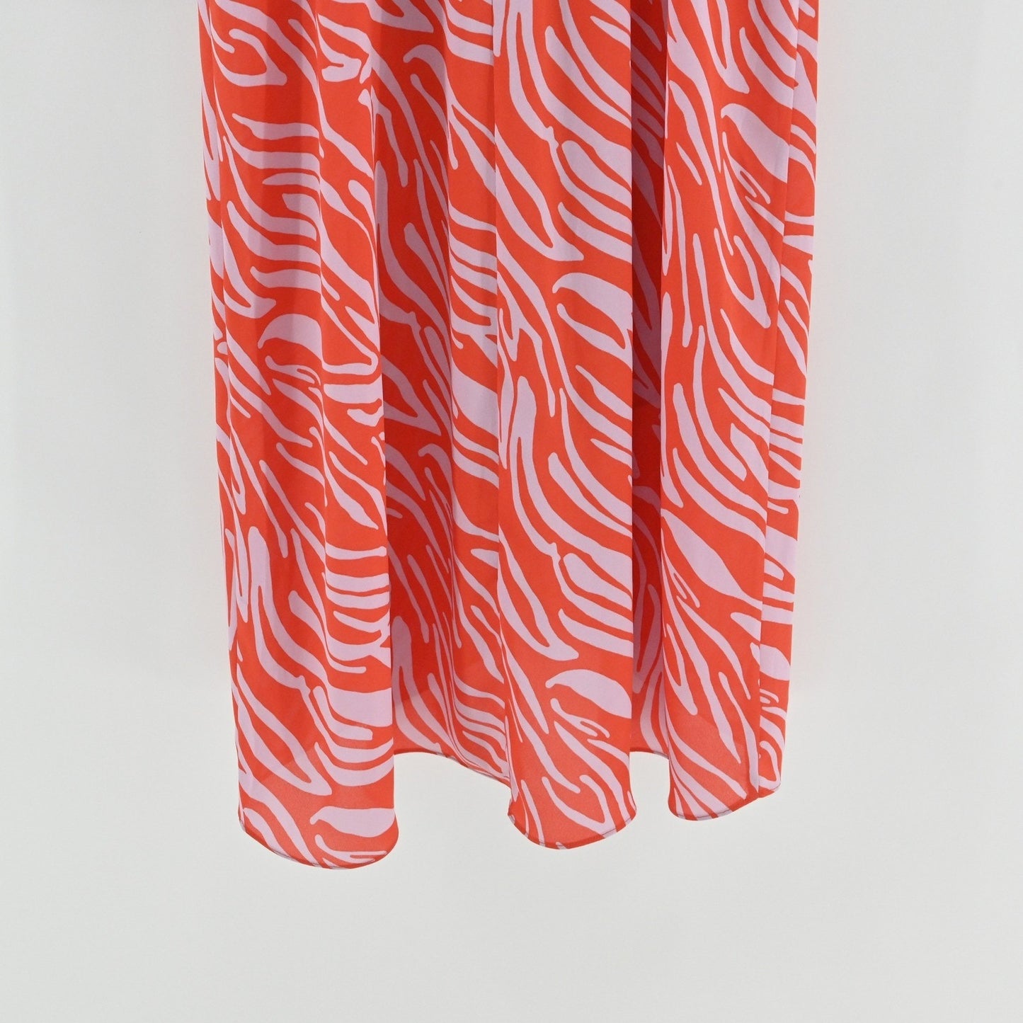Cabi Saunter Maxi Dress Size S Orange Zebra Dolman Kimono Sleeve Boho Eclectic