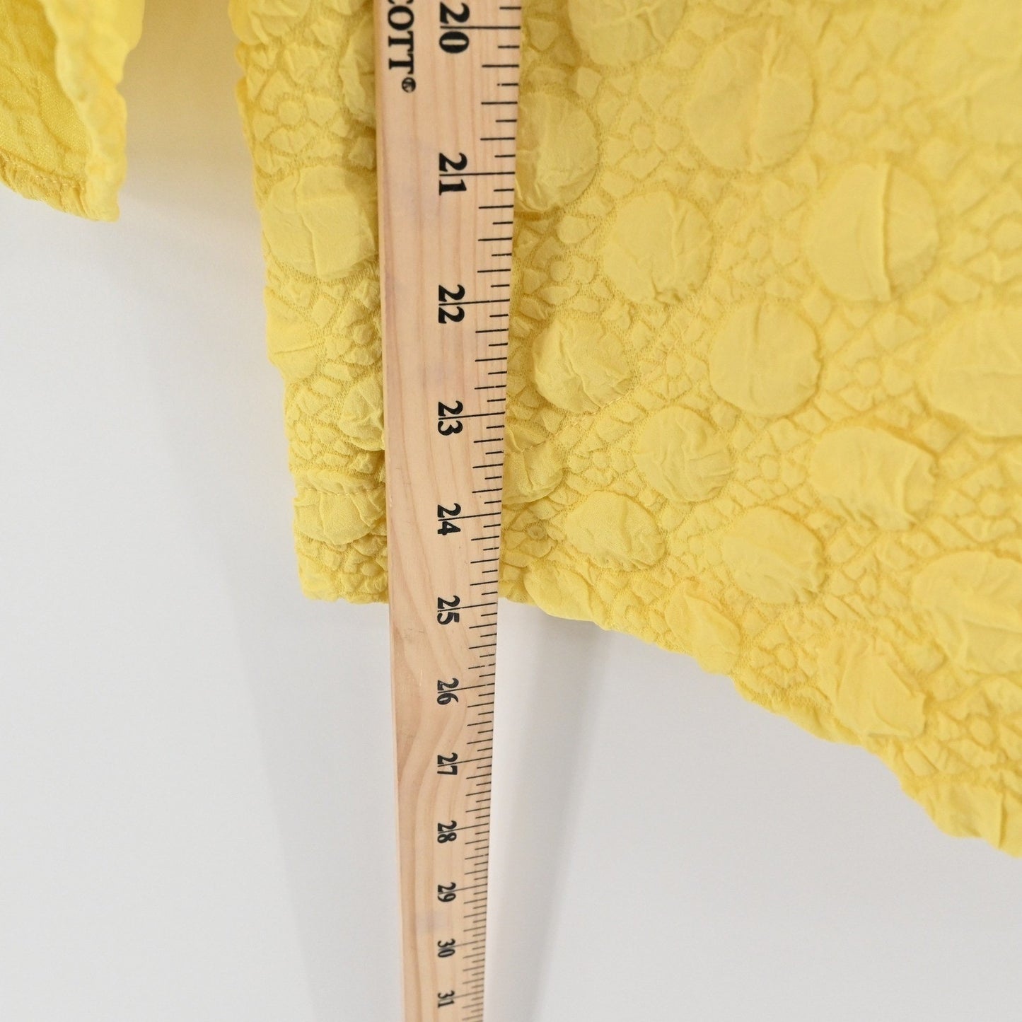 IC By Connie K Womens Yellow Jacket Size S Textured Sunny Zip Front Collarless