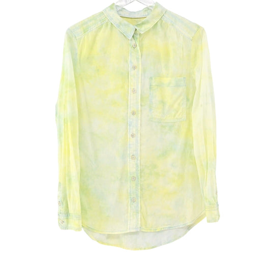 ANTHROPOLOGIE Top Womens Size M Pilcro Cate Tie Dye Button Up Long Sleeve Pocket