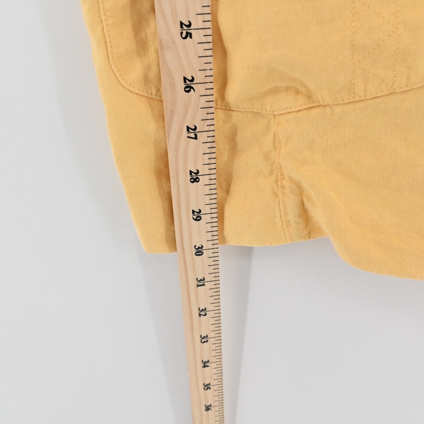 Vtg ESCADA Womens Butter Yellow Linen Top Size 40 Layering Safari Utility 80s