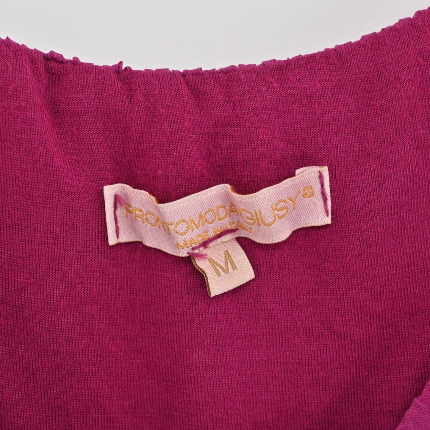 PRONTOMODA GIUSY Womens Silk Ombre Dress Size M Pleated Shift Pink Dip Tie Dye