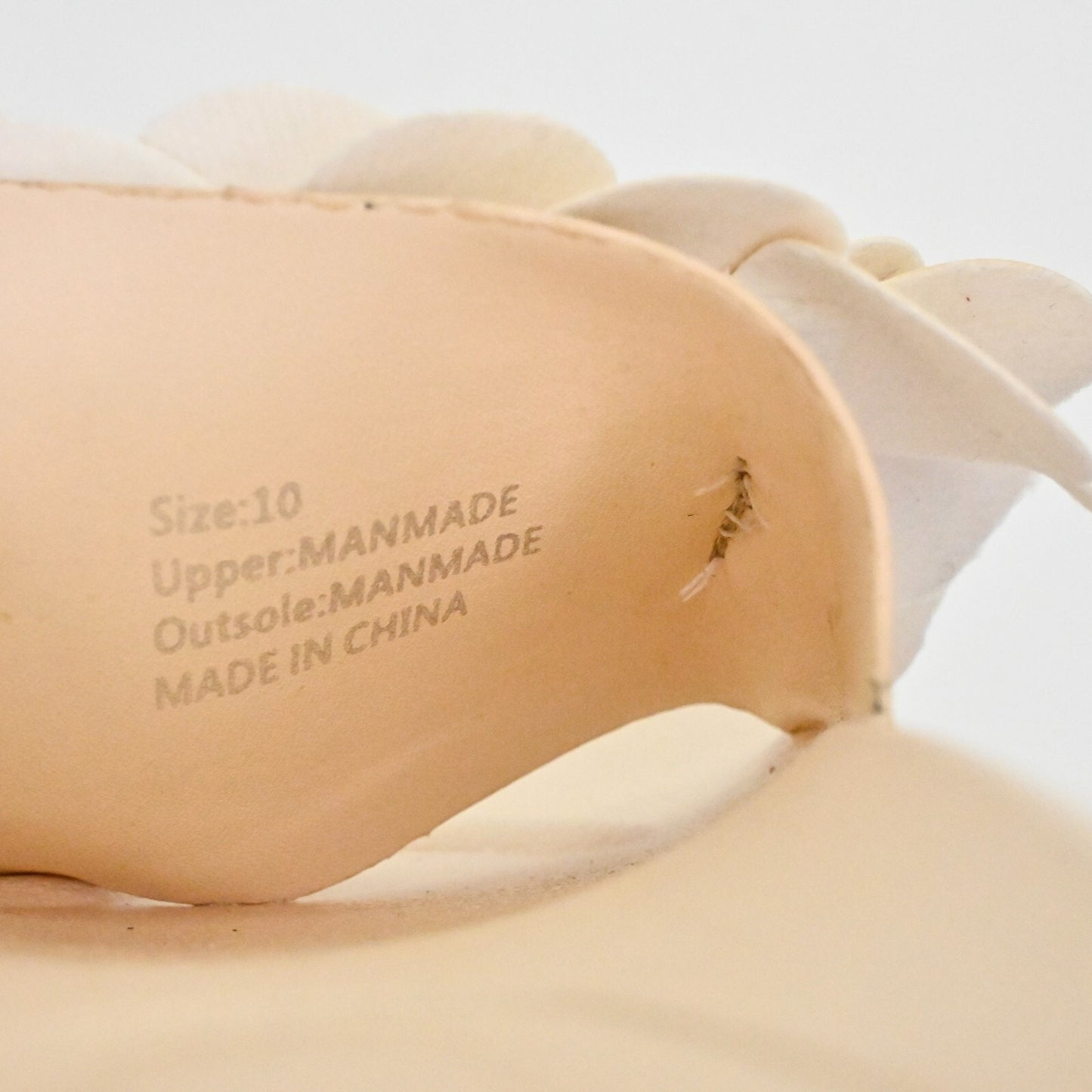 NEW YORK COMPANY Womens Camilia Platform Sandals Size 10 Floral Slides Natural