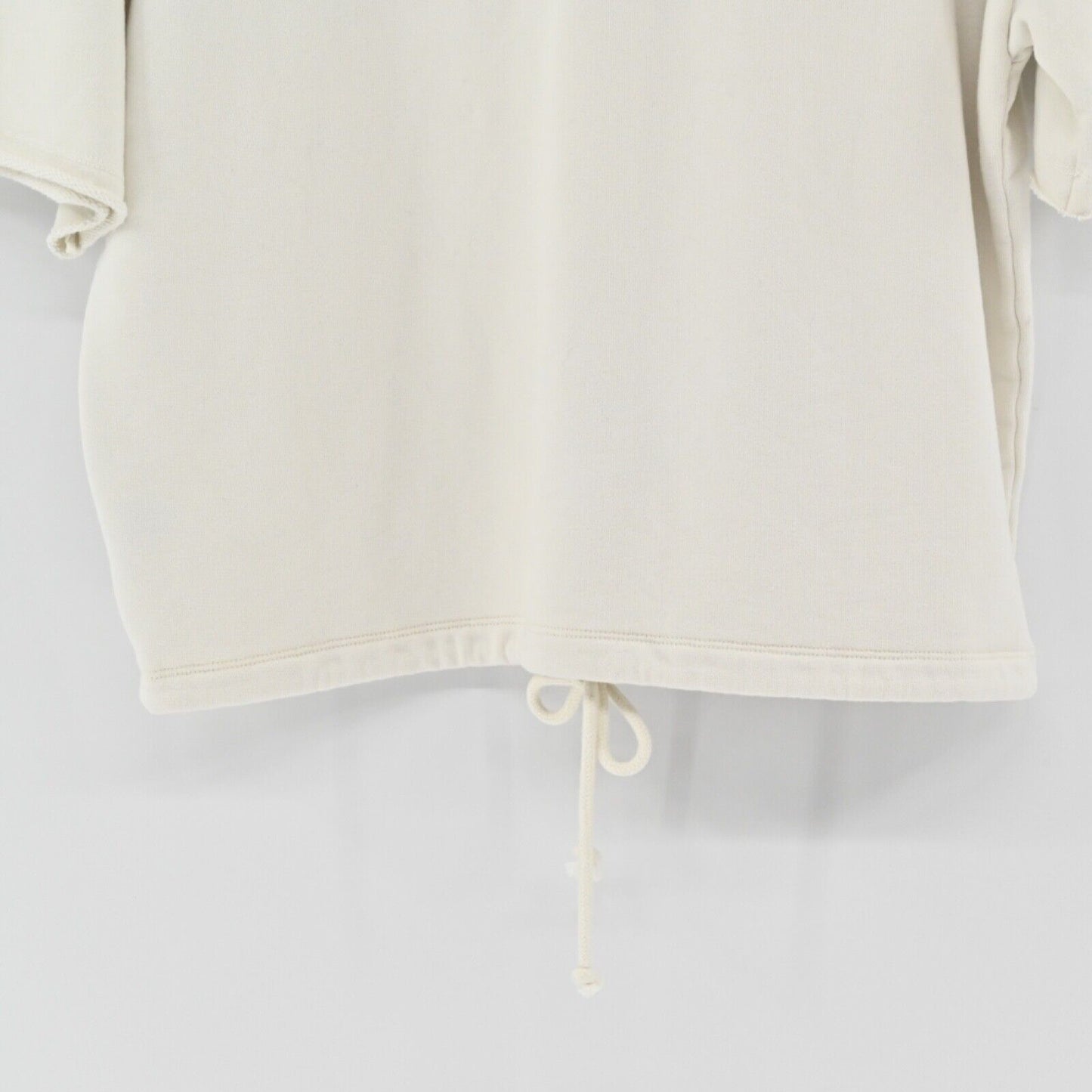 AMERICAN EAGLE Sweatshirt Womens Sz XS Ivory Cotton Blend Drawstring Waist NEW