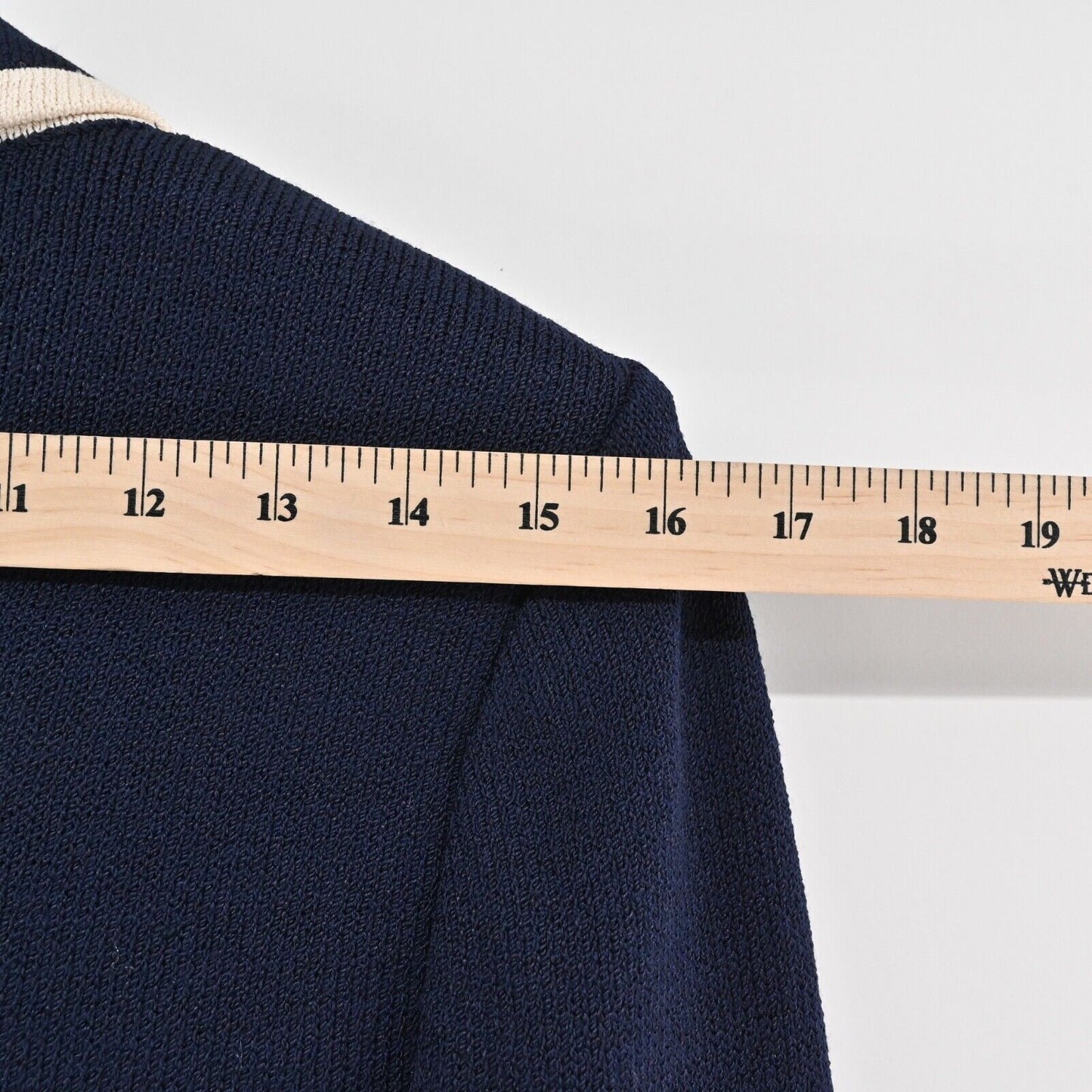 Vtg ST JOHN Skirt Suit Size 8/10 Navy Blue Santana Knit Full Zip Jacket Dog Show