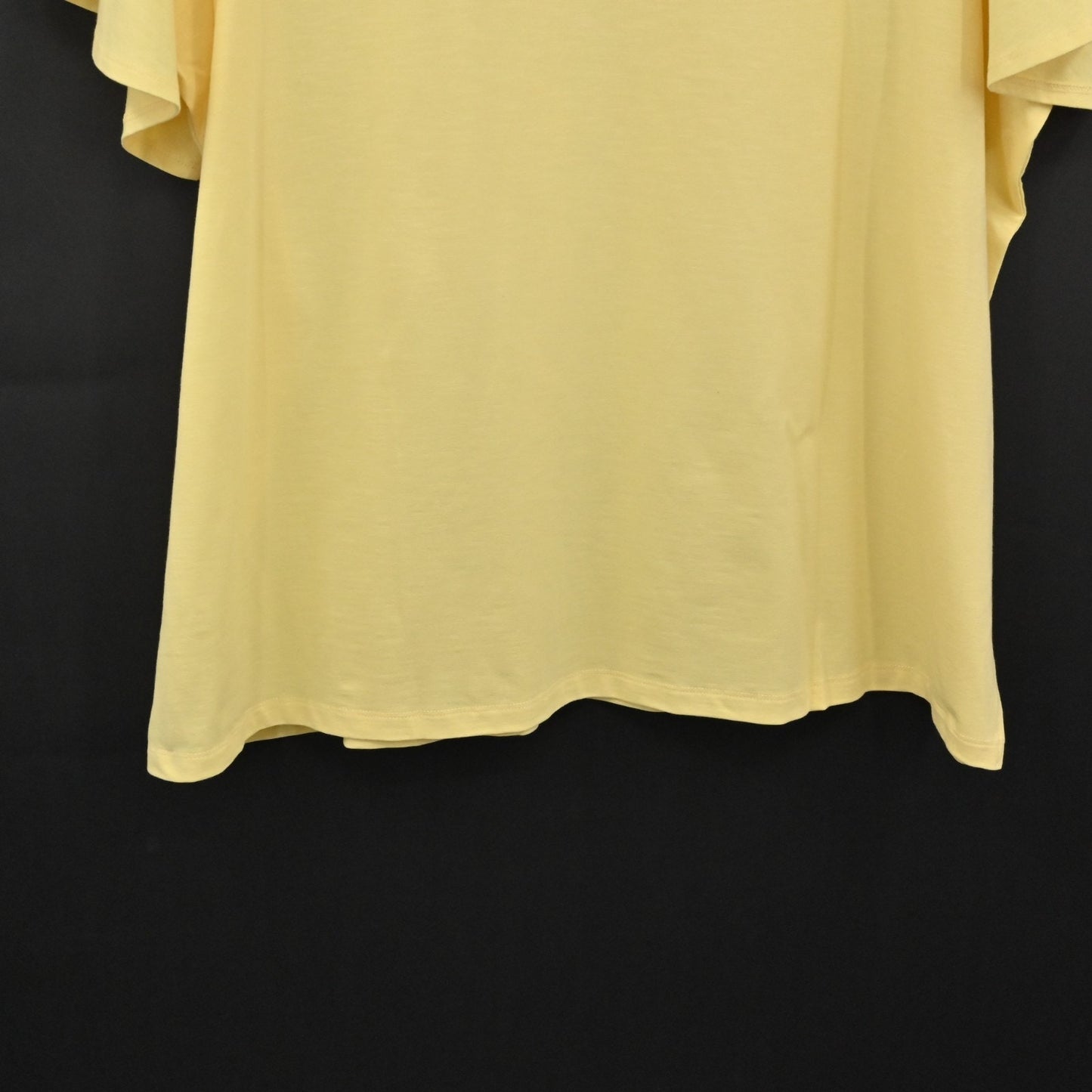 Quacker Factory Womens VNeck Yellow Pink Butterfly Top Sz 3X Rhinestone Tee NEW