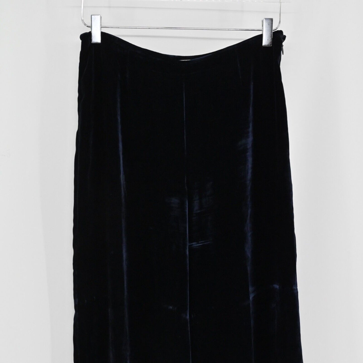 Vtg ARMANI COLLEZIONI Pants Womens Size 6 Velvet Navy Blue Silk Whimsigoth 90s